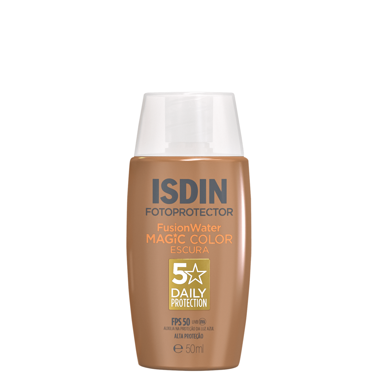 ISDIN Fusion Water Magic Color FPS 50 Cor Escura - Protetor Solar Facial com Cor 50ml