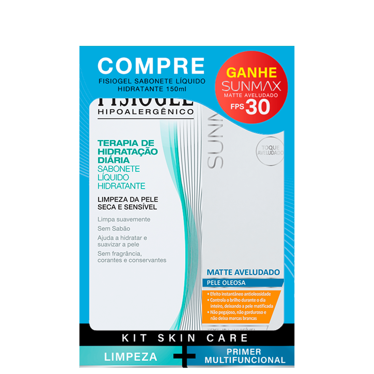 Kit Fisiogel + Sunmax Medihealth Primer & Limpeza (2 Produtos)