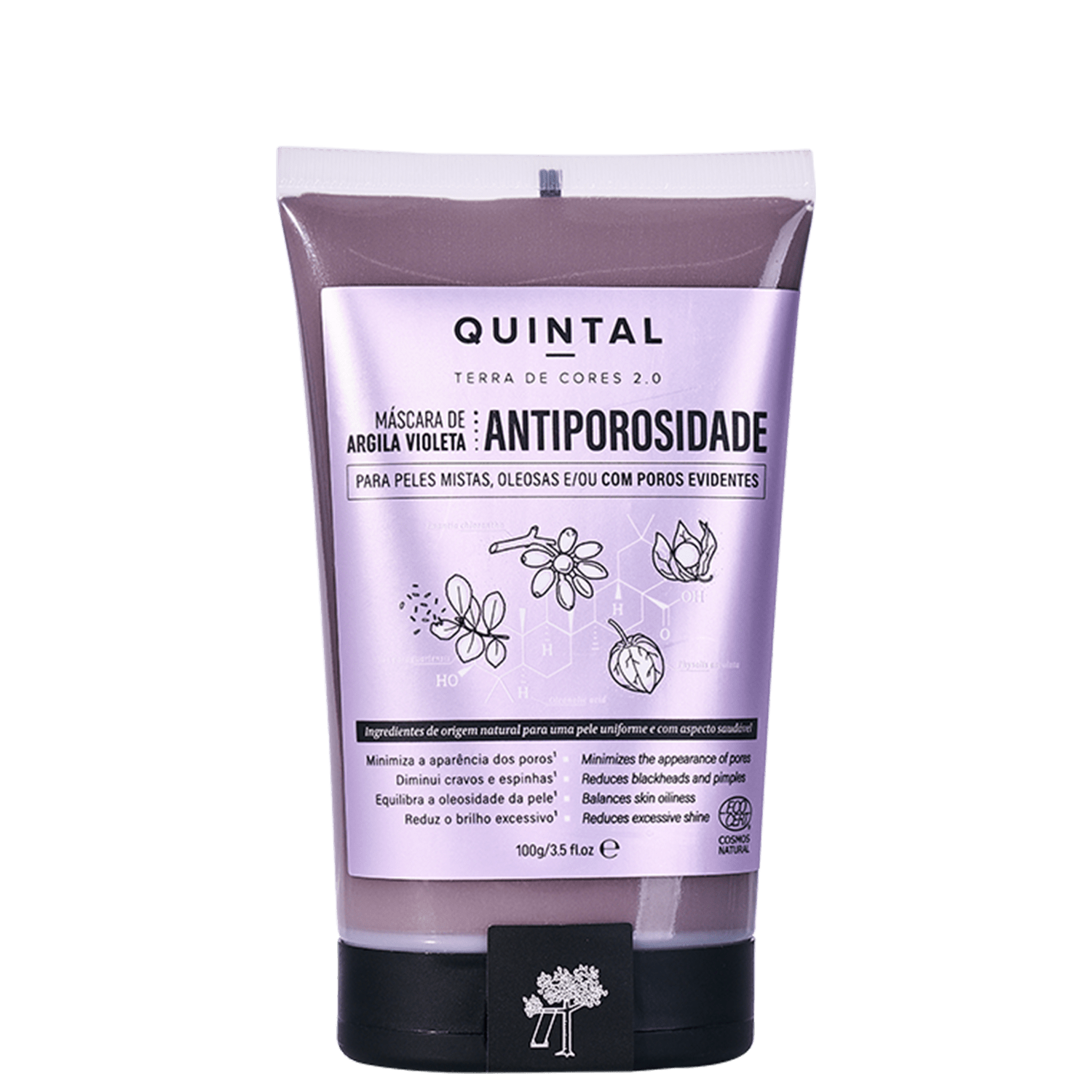Quintal Terra de Cores 2.0 Antiporosidade - Máscara de Argila Violeta 100g