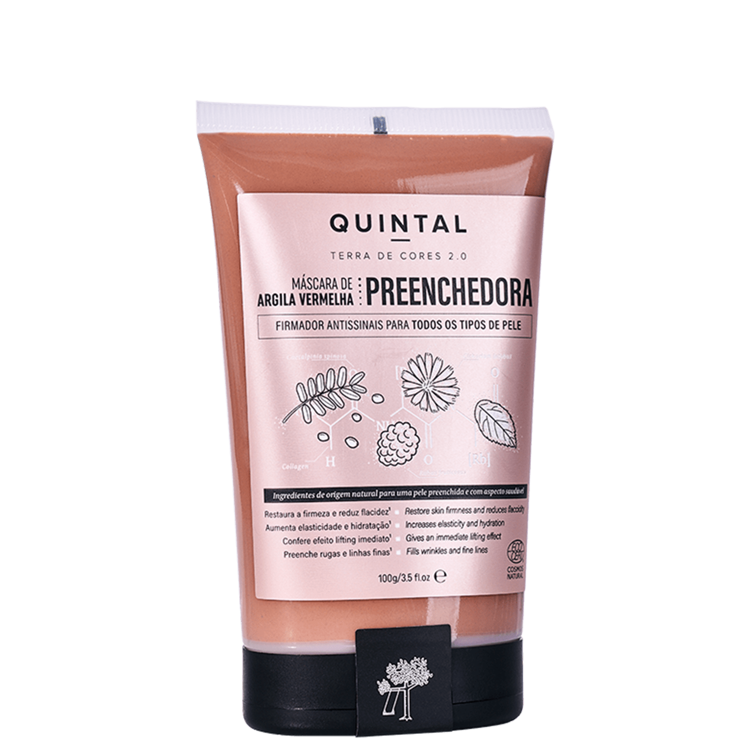 Quintal Terra de Cores 2.0 Preenchedora - Máscara de Argila Vermelha 100g