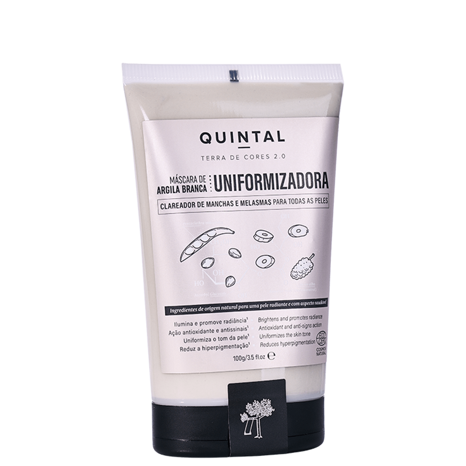 Quintal Terra de Cores 2.0 Uniformizadora - Máscara de Argila Branca 100g