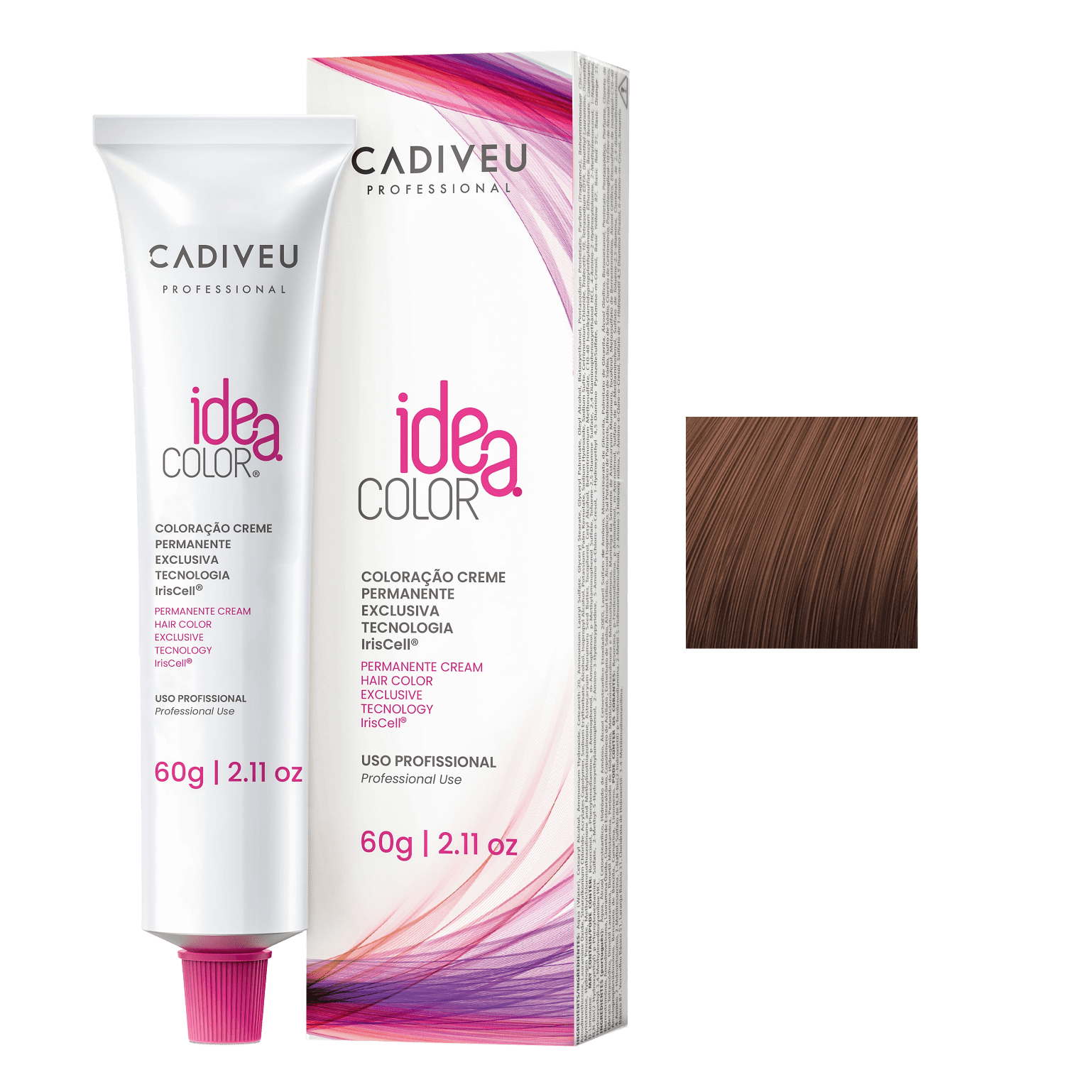 Cadiveu Professional Idea Color 7.7 Louro Médio Marrom - Coloração Permanente 60g