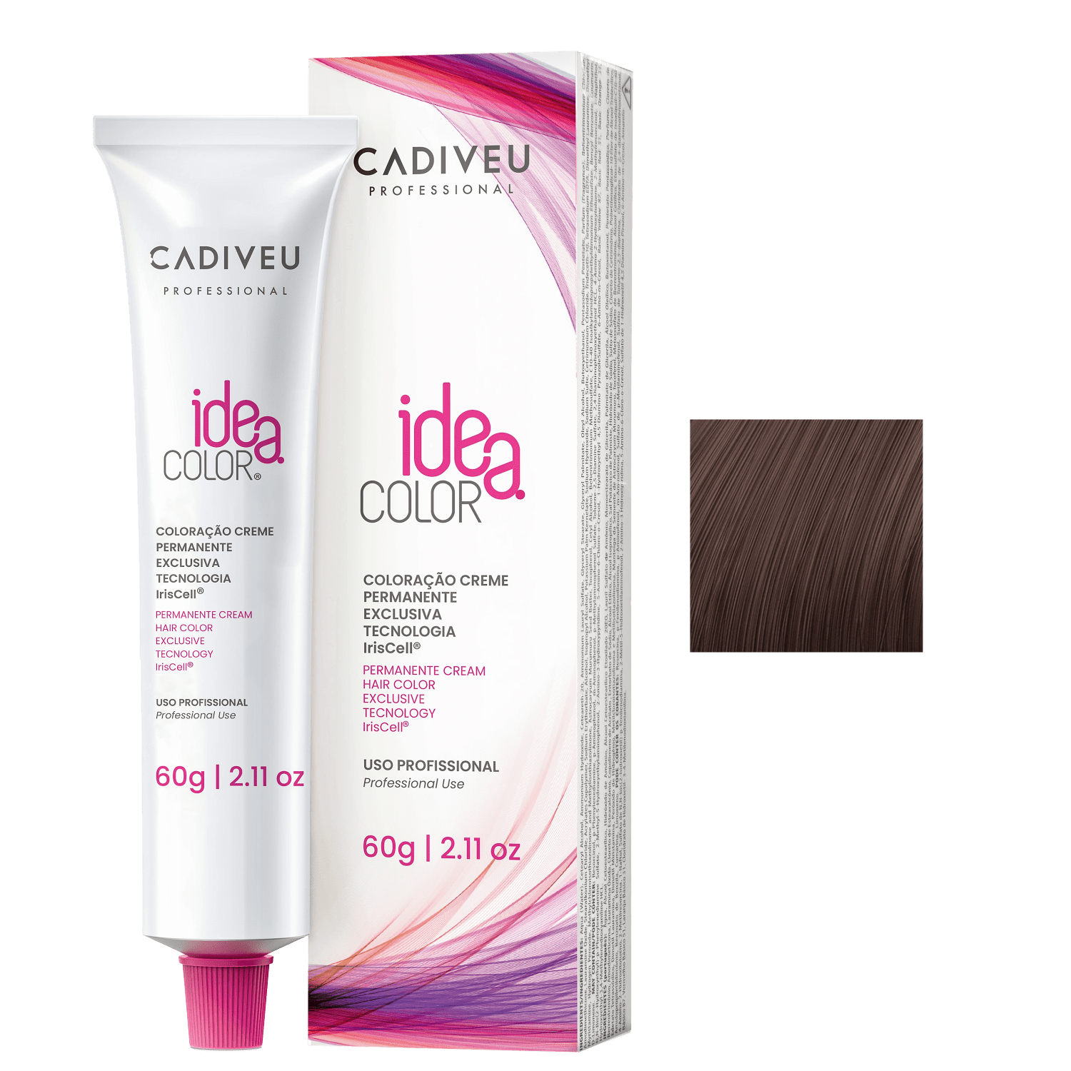 Cadiveu Professional Idea Color 6.7 Louro Escuro Marrom - Coloração Permanente 60g