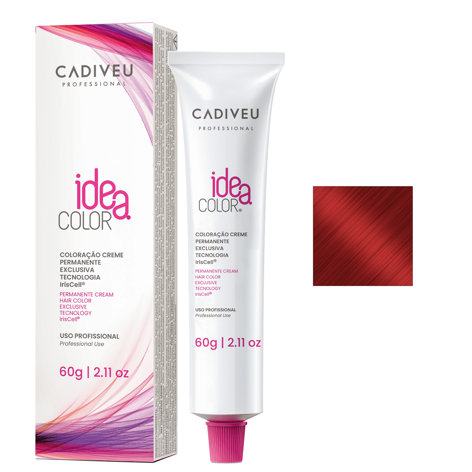 Cadiveu Professional Idea Color 77.66 Louro Médio Intenso Avermelhado - Coloração Permanente 60g
