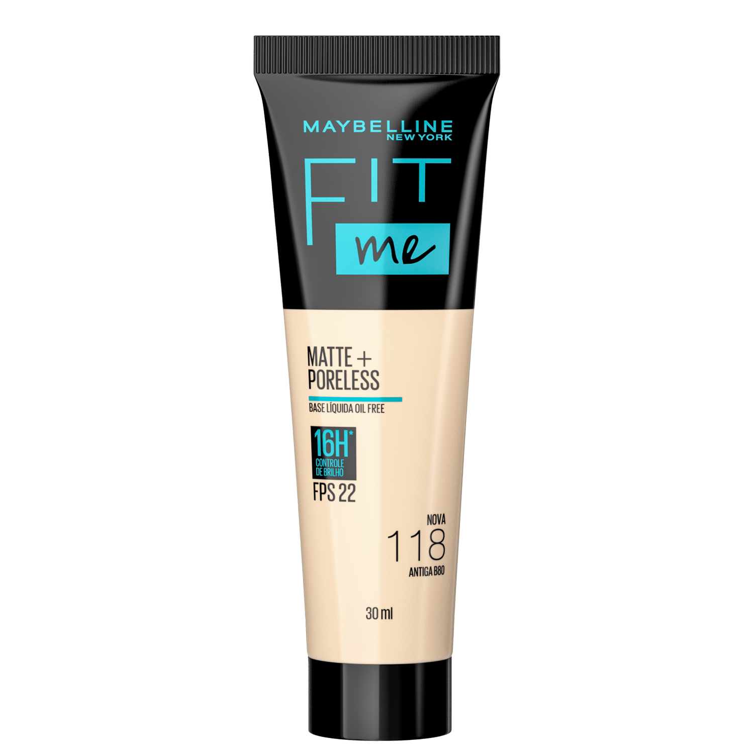Maybelline Fit Me Cor 118 FPS 22 - Base Líquida 30ml