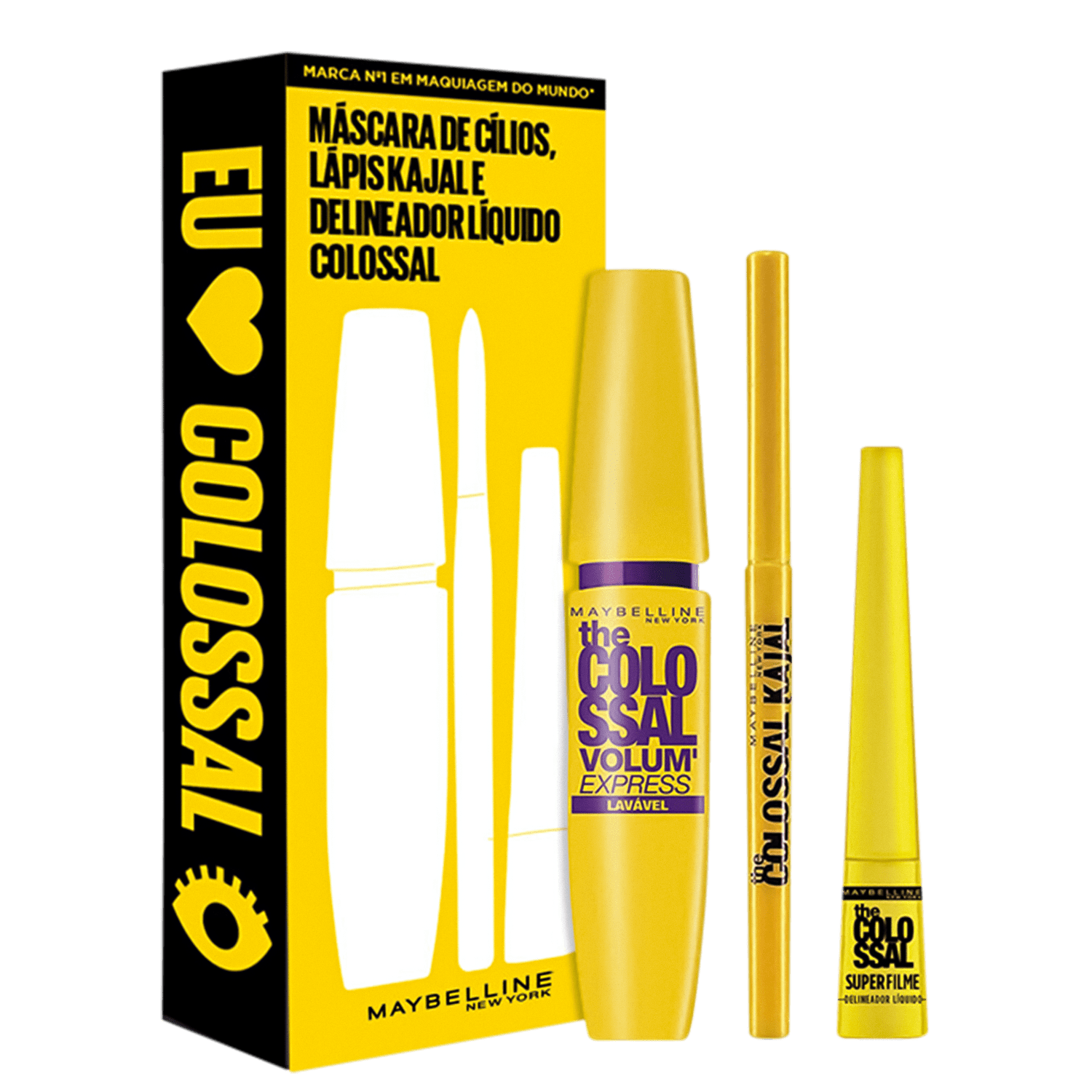 Kit Maybelline Eu Amo Colossal (3 Produtos)