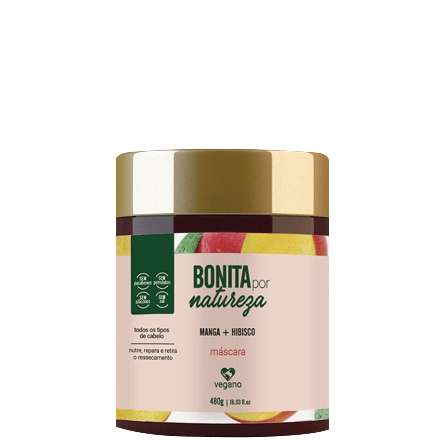Bonita por Natureza Manga e Hibisco - Máscara Capilar 480g