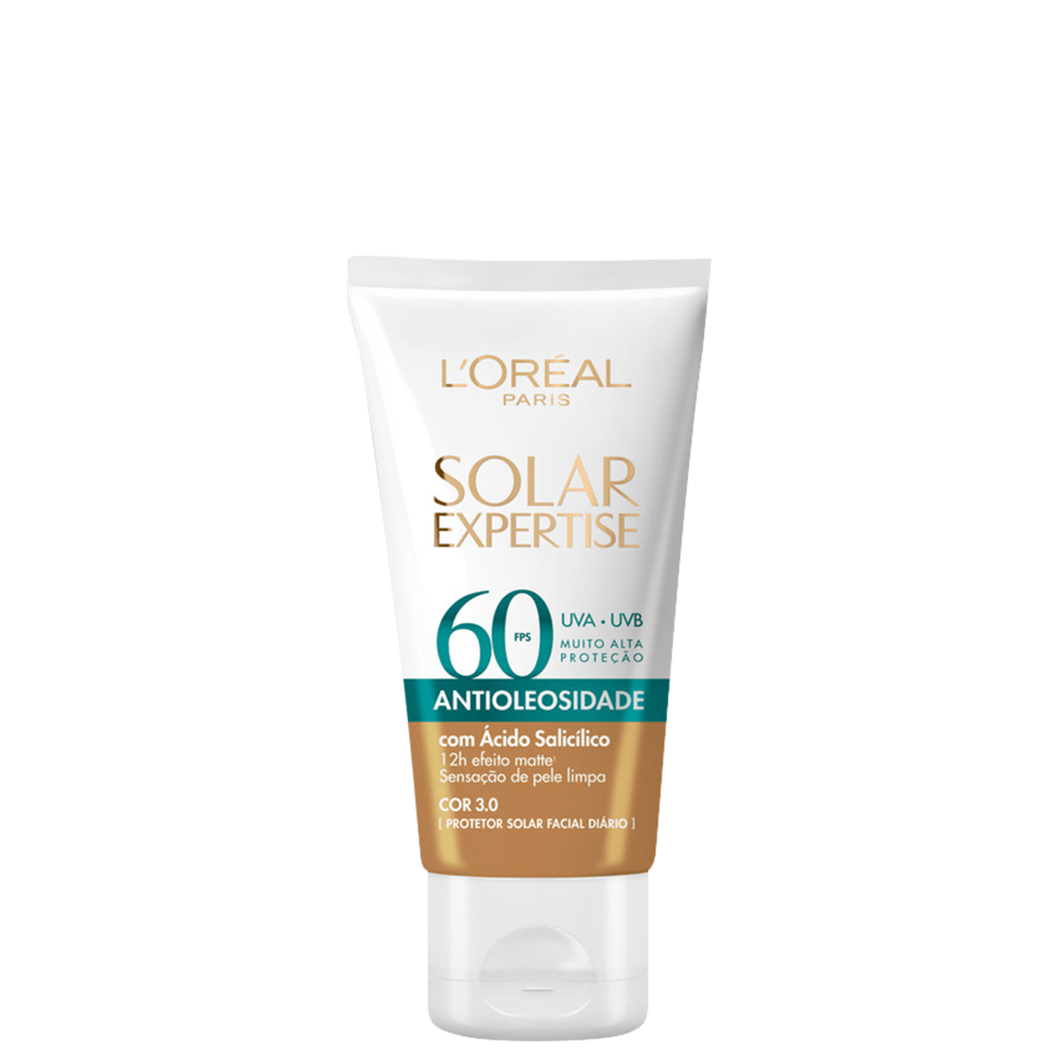 L'Oréal Paris Solar Expertise Antioleosidade FPS60 3.0 - Protetor Solar Facial com Cor 40g
