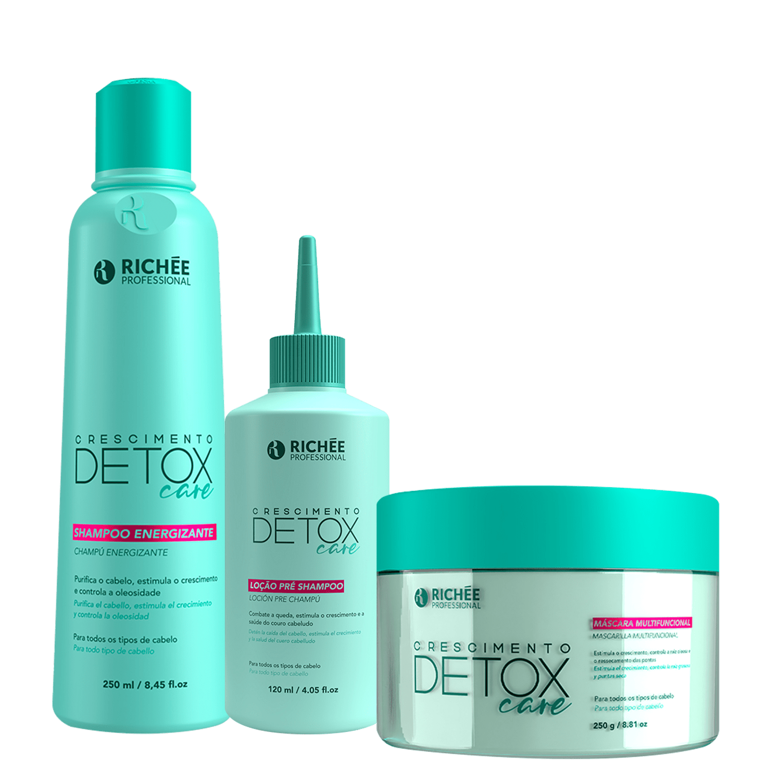 Kit Richée Professional Crescimento Detox Care (3 Produtos)