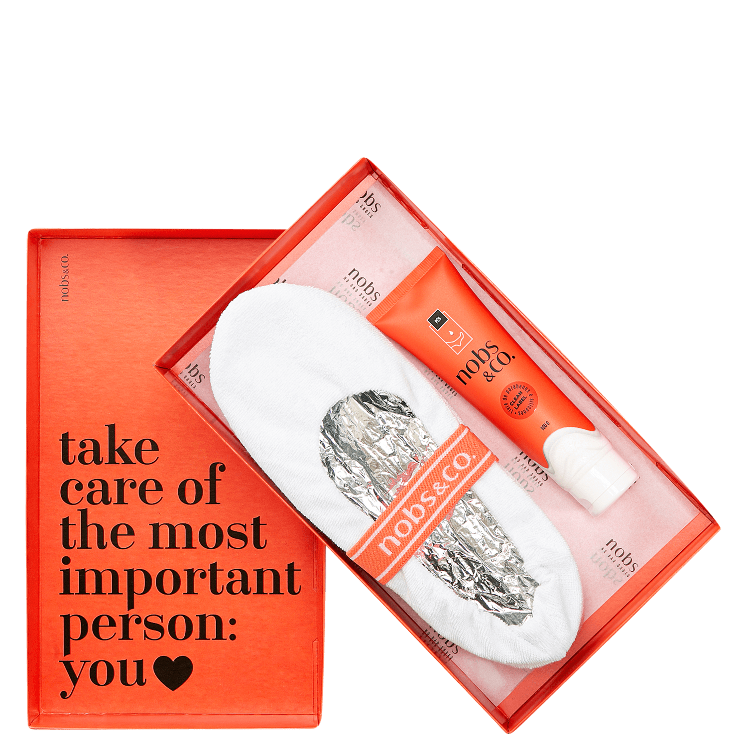 Kit Nobs & Co. Hidra Therm Hidratação para os Pés 37/38 Branco (2 Produtos)