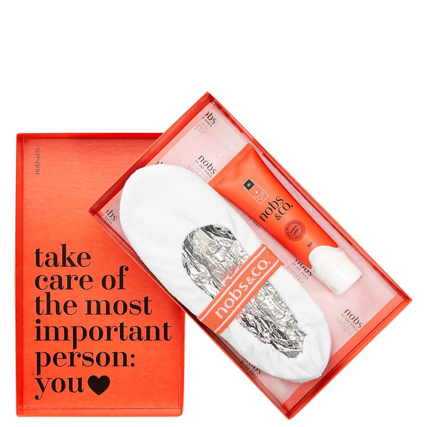 Kit Nobs & Co. Hidra Therm Hidratação para os Pés 39/40 Branco (2 Produtos)