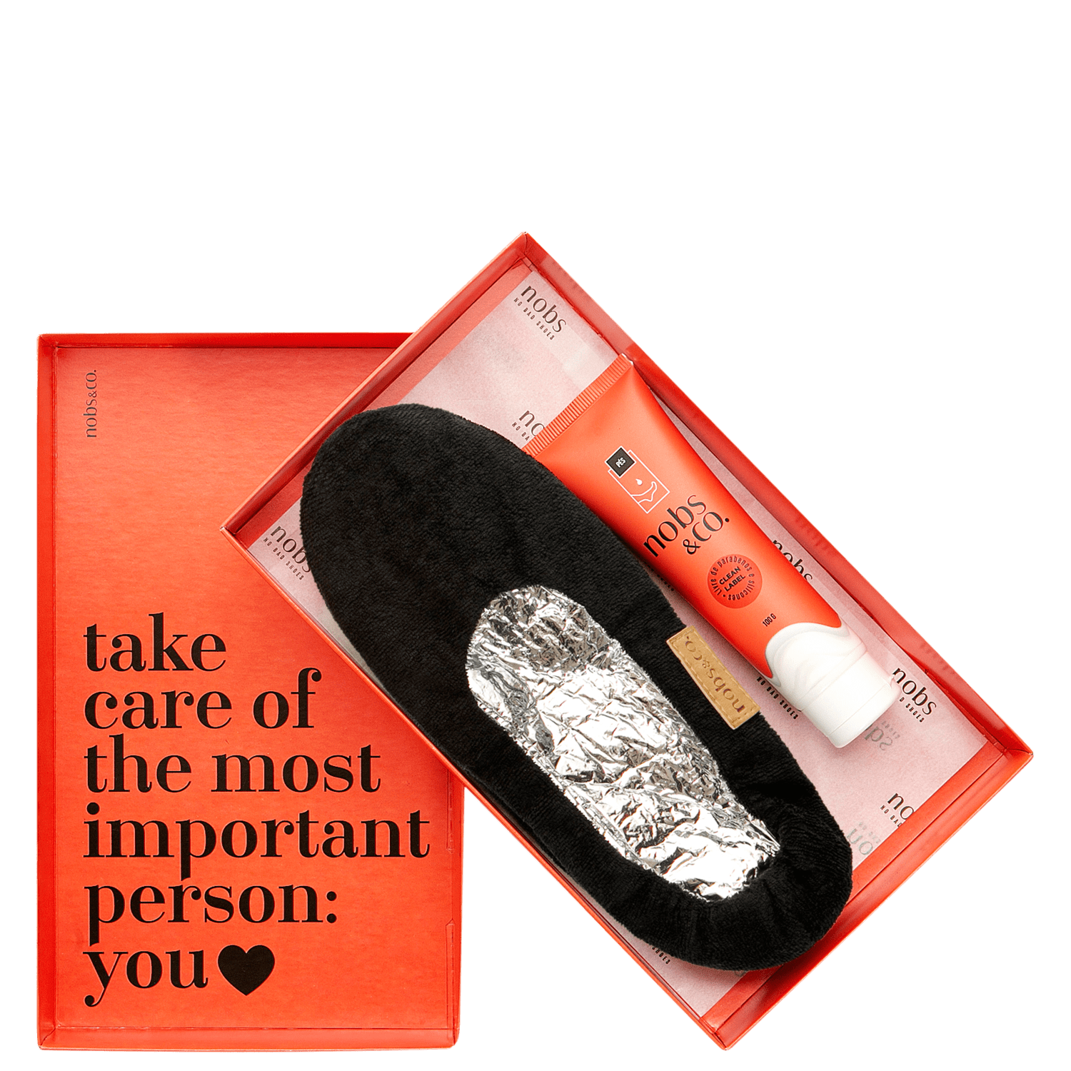 Kit Nobs & Co. Hidra Therm Hidratação para os Pés 43/44 Preto (2 Produtos)