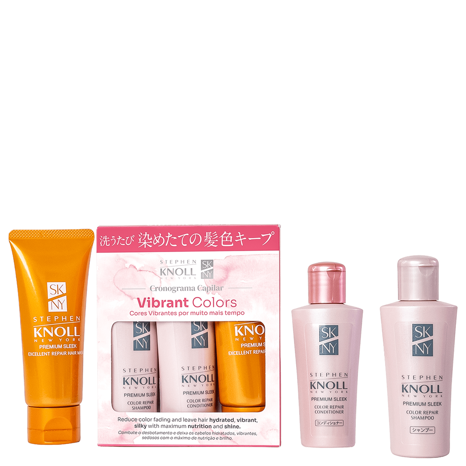 Kit Stephen Knoll Vibrant Colors Excellent Repair Travel (3 Produtos)