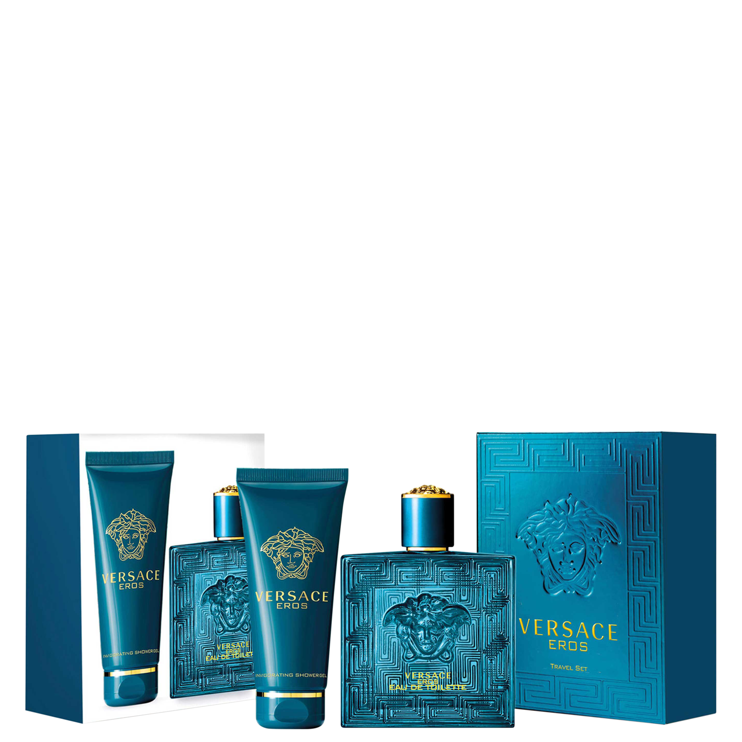 Conjunto Eros Versace Masculino - Eau de Toilette 100ml + Gel de Banho 100ml