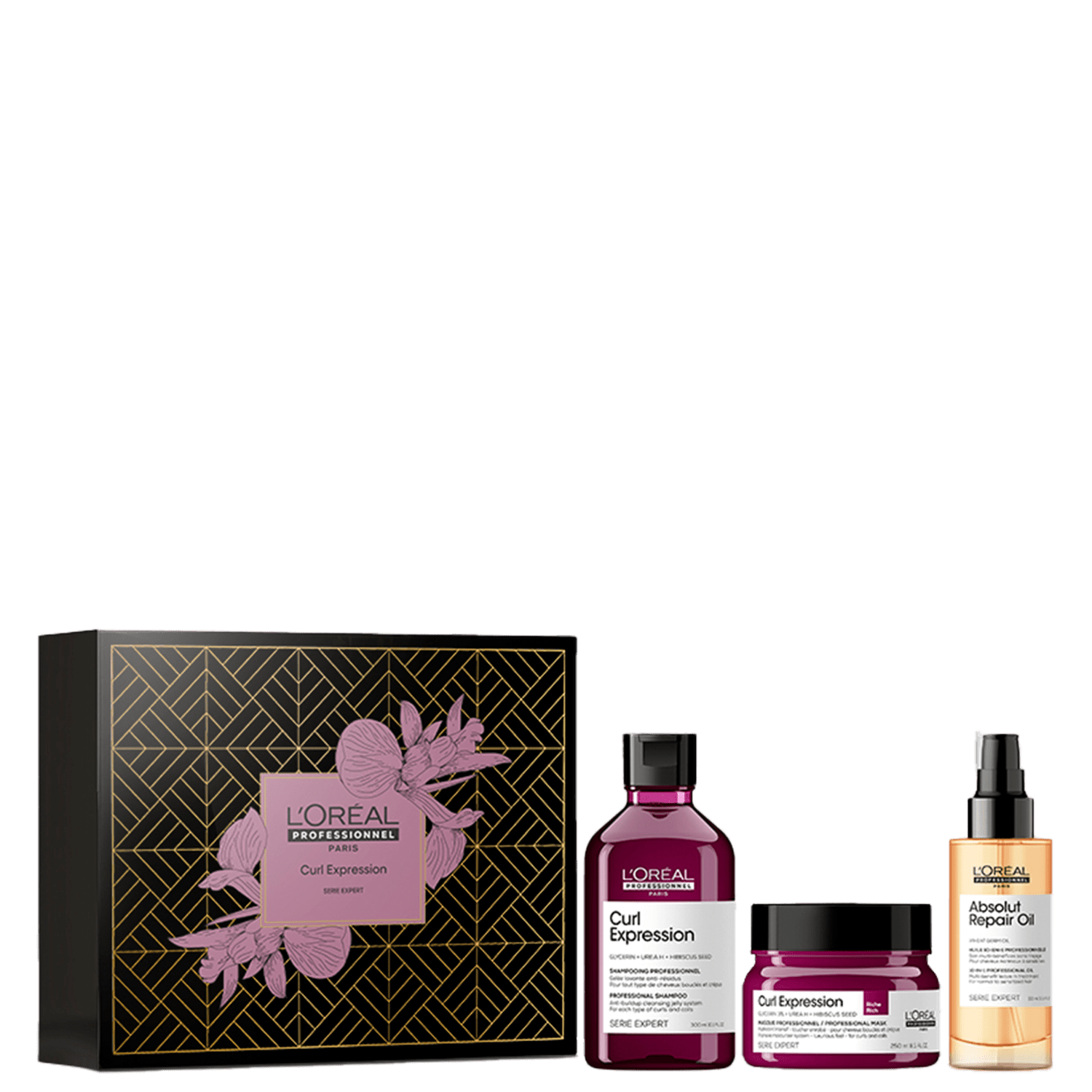 Kit L'Oréal Professionnel Serie Expert Curl Expression & Absolut Repair Oil (3 Produtos)