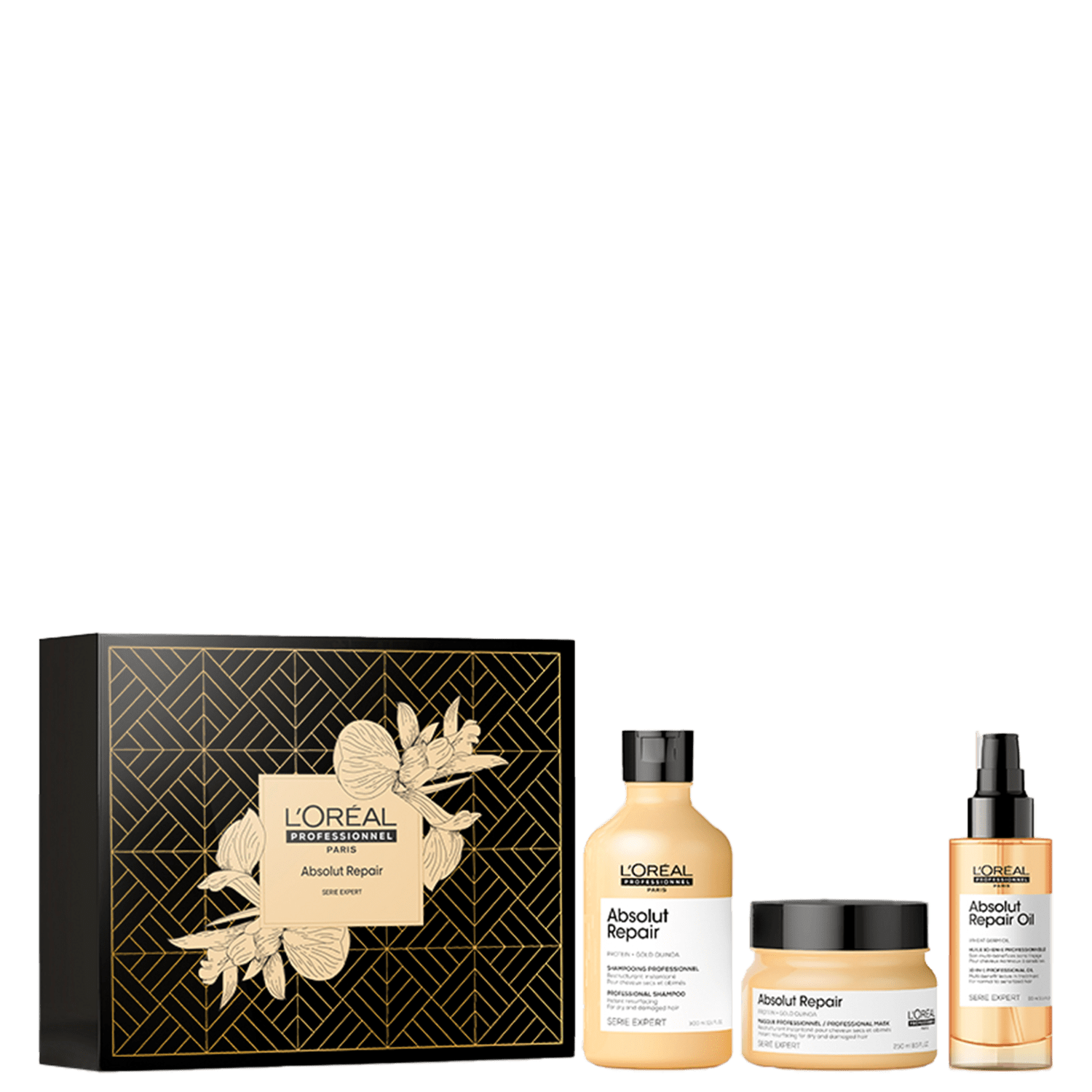 Kit L'Oréal Professionnel Serie Expert Absolut Repair Gold Quinoa + Protein Home Care Trio (3 Produtos)