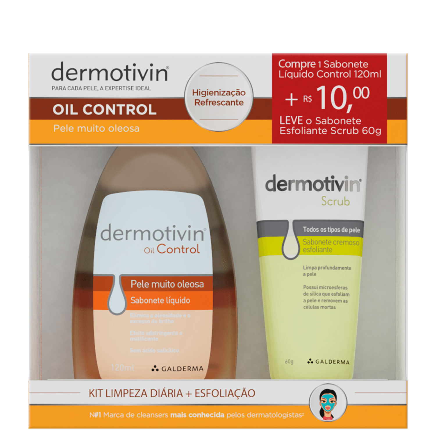 Dermotivin Oil Control - Sabonete Líquido Facial 120ml