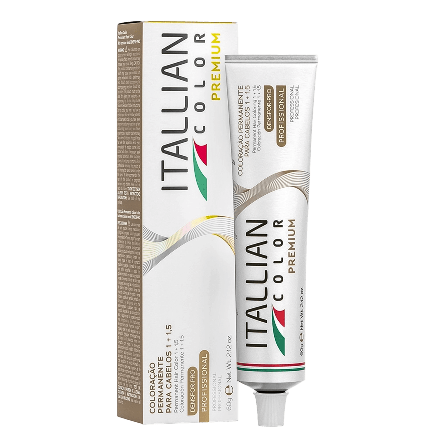 Itallian Hairtech Color Premium 6.1 Louro Escuro Cinza - Coloração Permanente 60g
