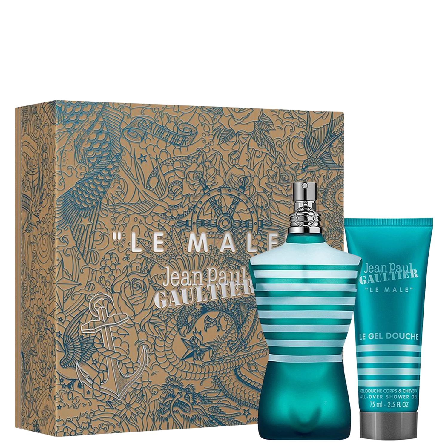 Conjunto Le Male Jean Paul Gaultier Masculino - Eau de Toilette 125ml + Gel de Banho 75ml
