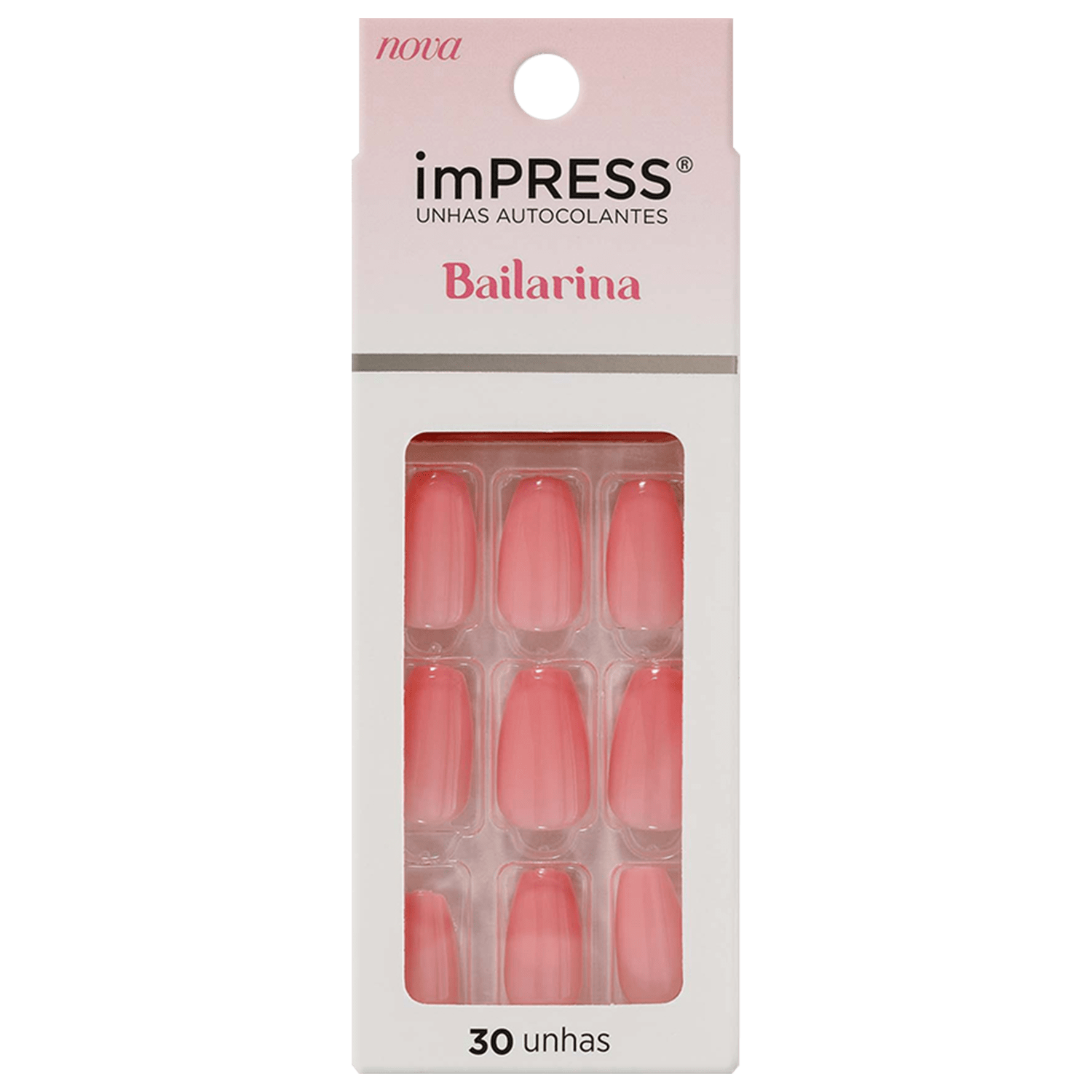 Kiss New York imPRESS Bailarina Fancy - Unhas Autocolantes (30 Unidades)