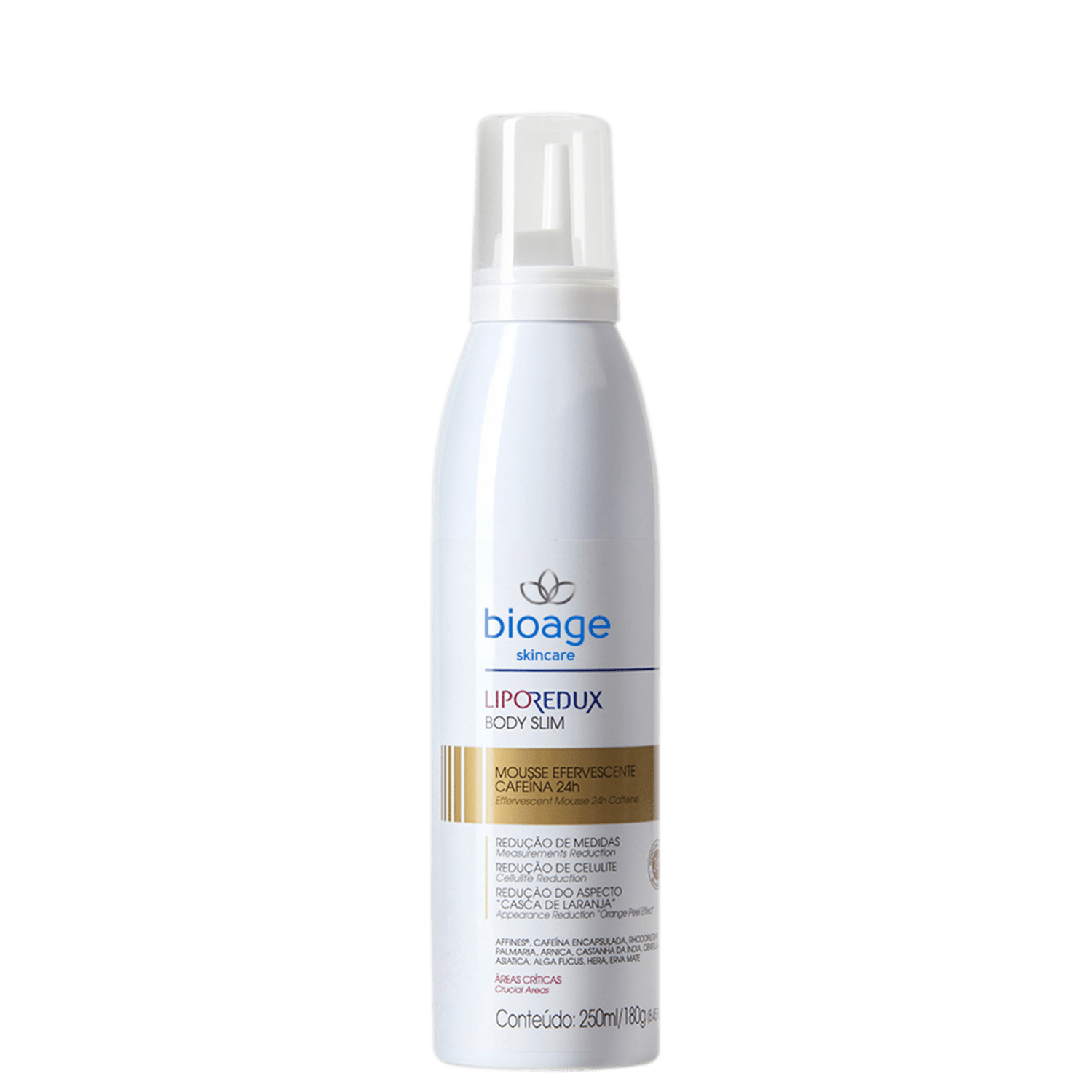 Bioage Lipo Redux Body Slim - Mousse Corporal Redutor de Medidas 250ml