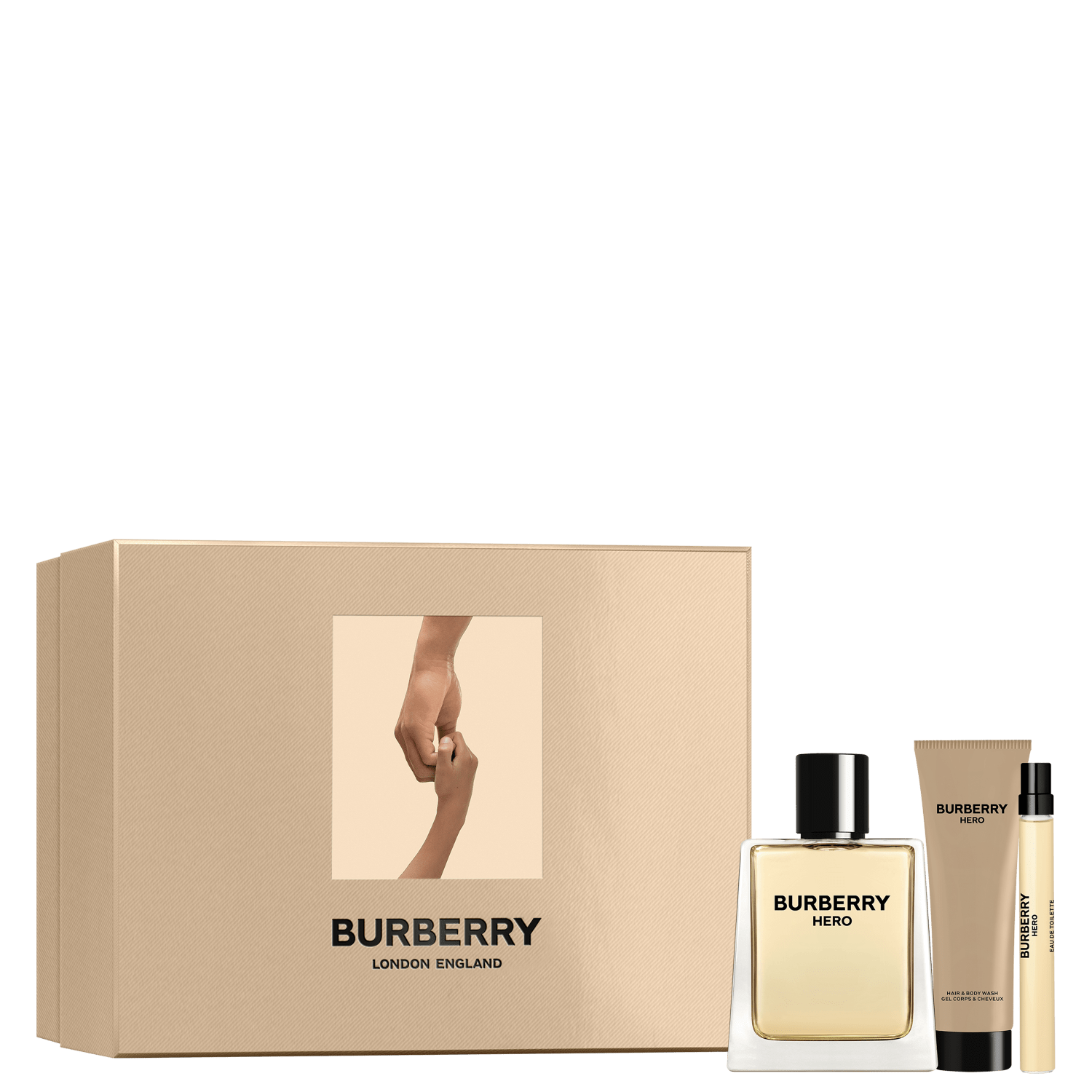 Conjunto Hero Burberry Masculino - Eau de Toilette 75ml + Shower Gel 75ml + Eau de Toilette 10ml