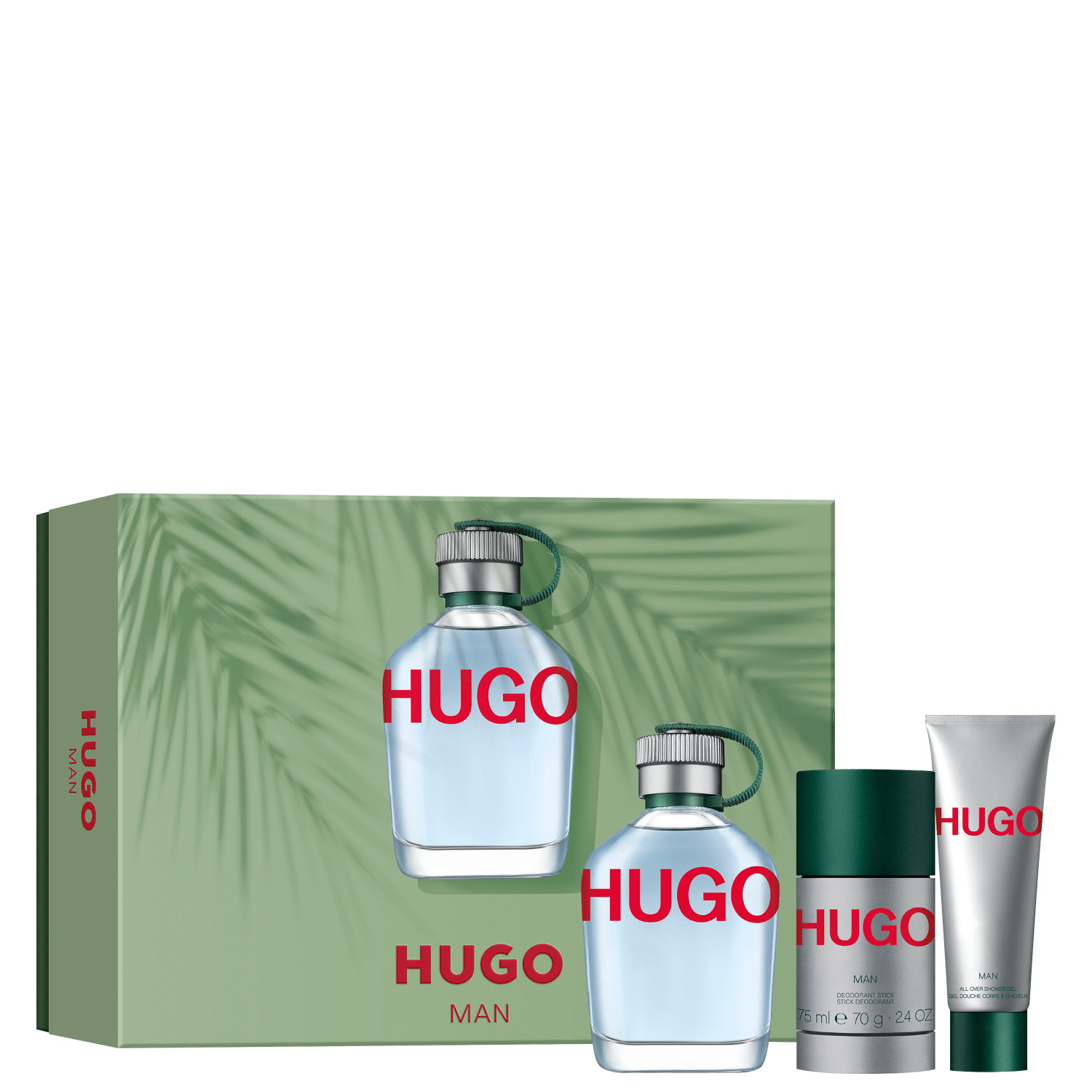 Conjunto Hugo Man Hugo Boss Masculino - Eau de Toilette 125ml + Gel de Banho 50ml + Desodorante Stick 75ml