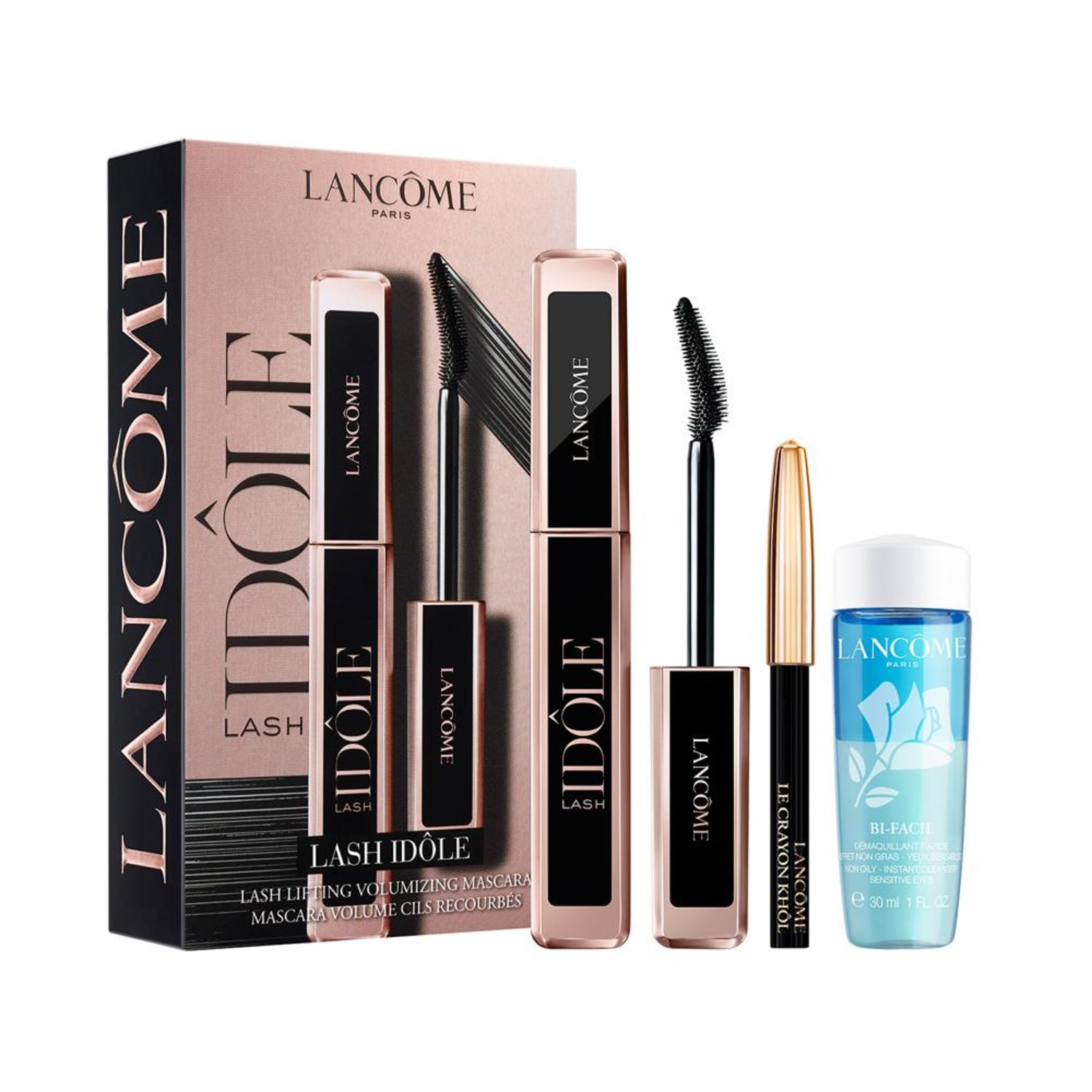 Kit Lancôme Lash Idôle + Le Crayon Khôl + Bi-Facil Démaquillant (3 Produtos)