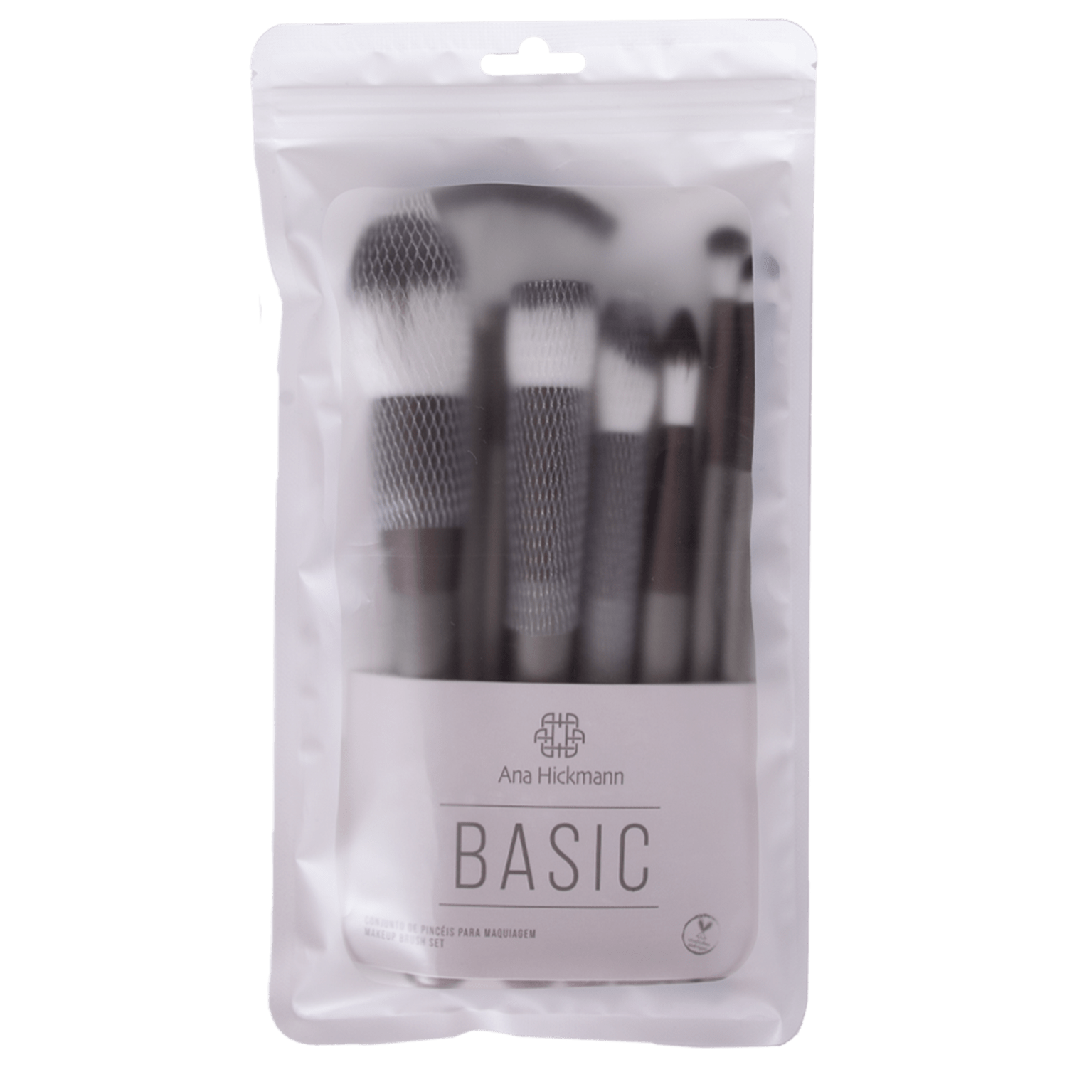Kit Ana Hickmann Beauty Basic Makeup Brush Set Gray (7 Produtos)