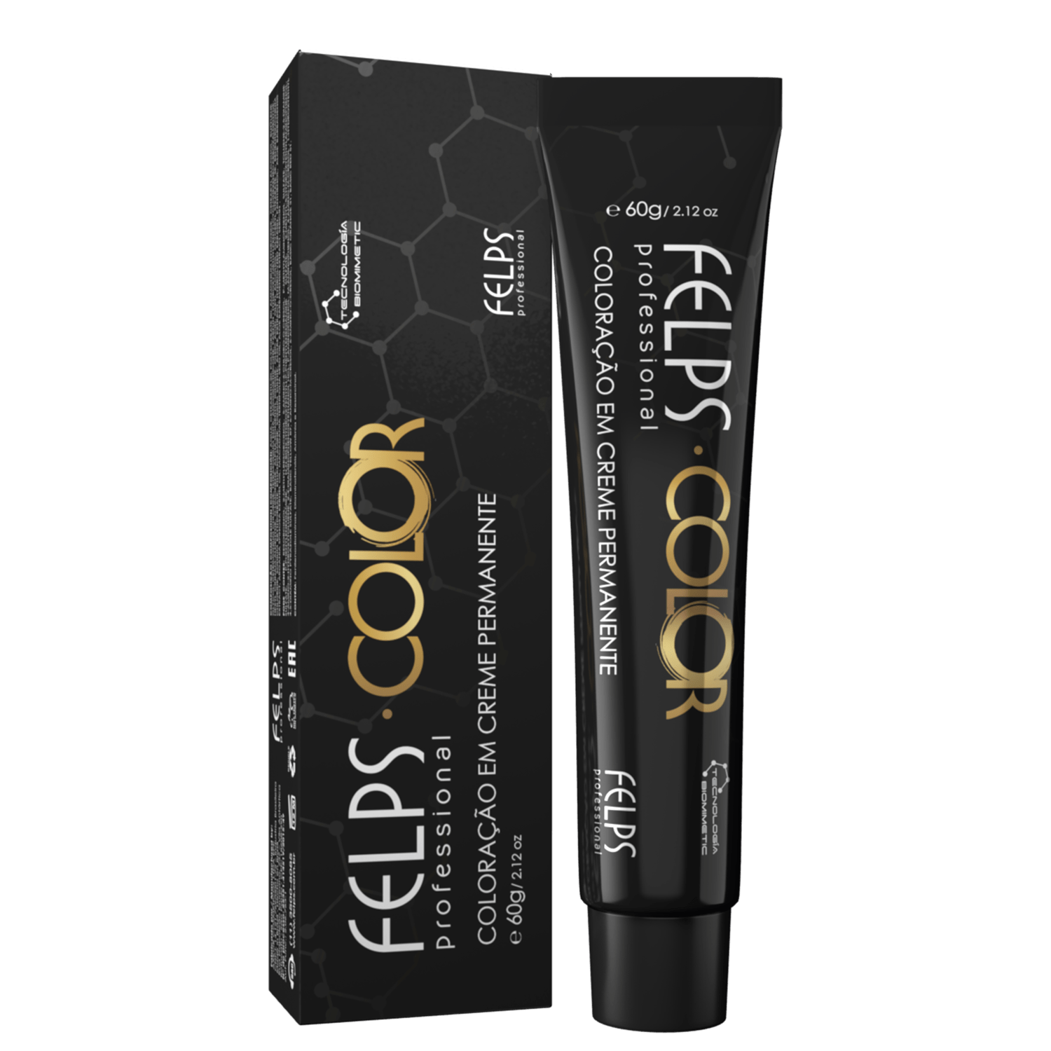 Felps Professional Felps Color Louro Claro Dourado Acobreado 8.34 - Coloração Permanente 60g