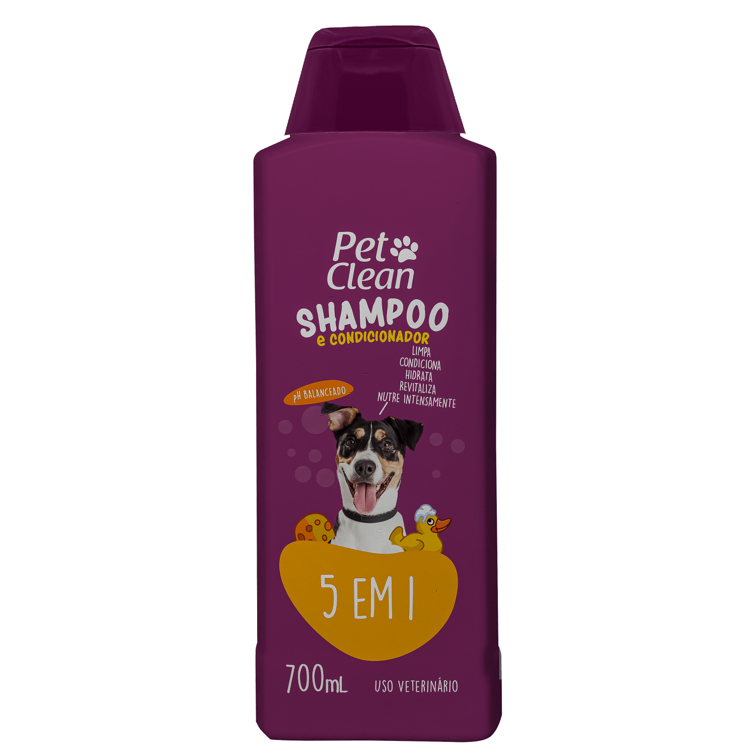 Pet Clean 5 em 1 - Shampoo e Condicionador para Pets 700ml