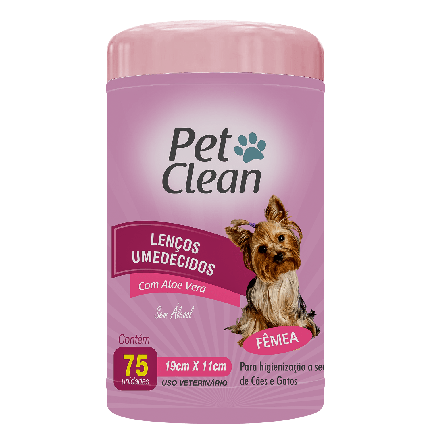 Pet Clean Fêmea - Lenços Umedecidos (200 Unidades)