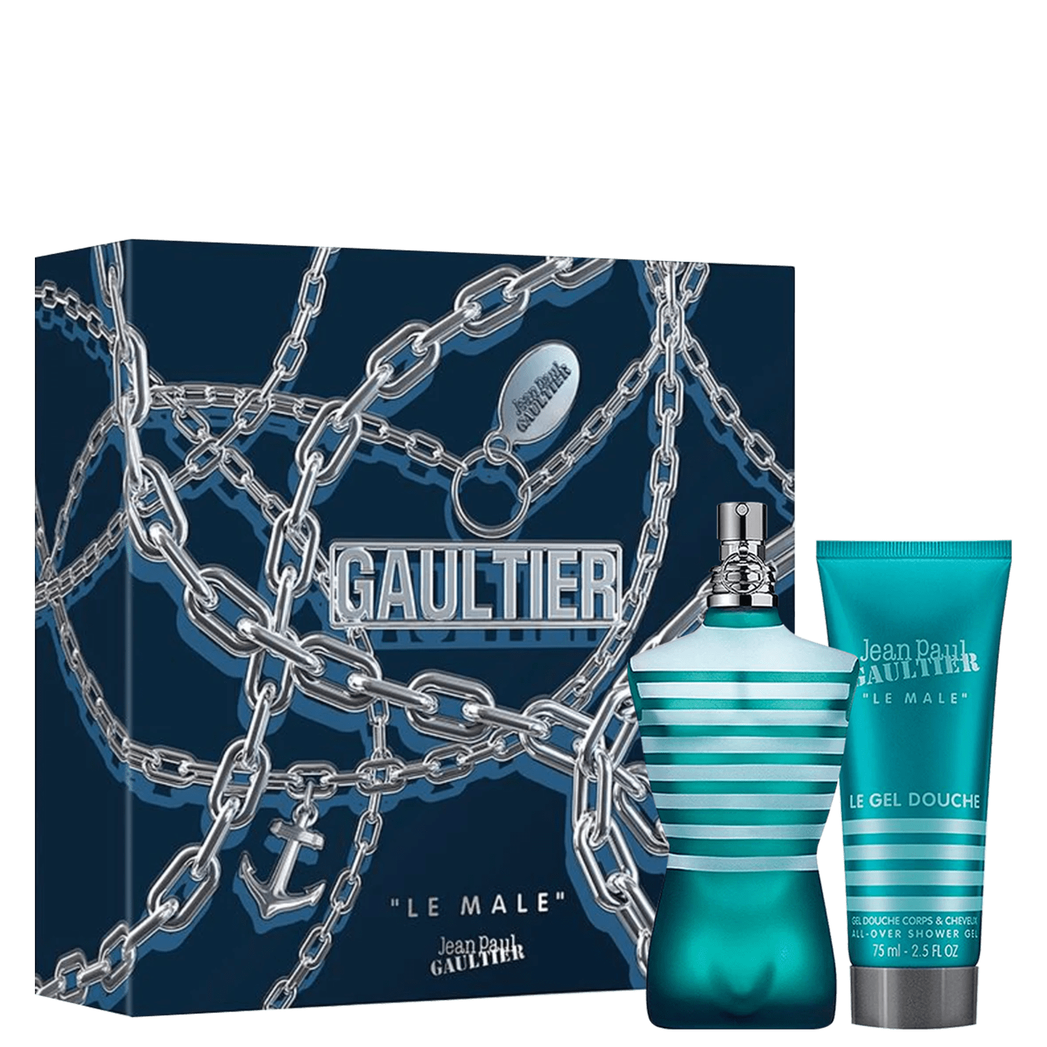 Conjunto Le Male Jean Paul Gaultier Masculino - Eau de Toilette 75ml + Gel de Banho 75ml