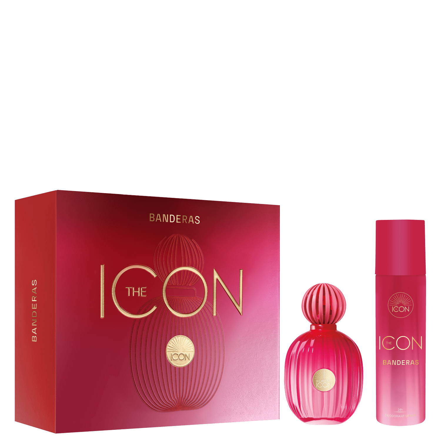 Conjunto The Icon for Women Banderas Feminino - Eau de Parfum 100ml + Desodorante Spray 150ml