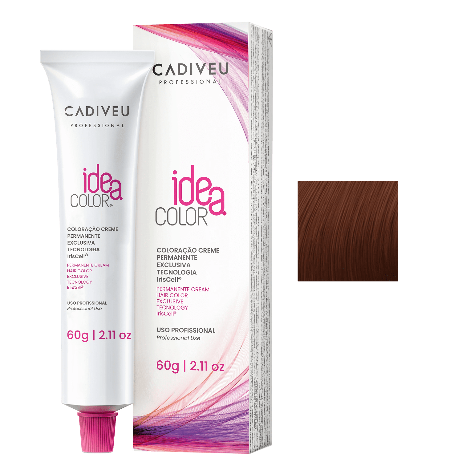 Cadiveu Professional Idea Color 7.35 Louro Médio Dourado Acaju - Coloração Permanente 60g