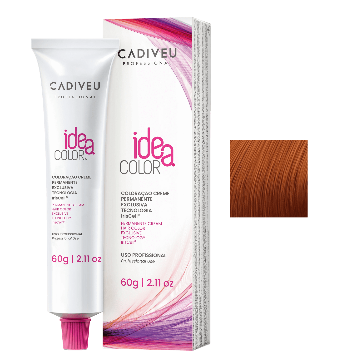 Cadiveu Professional Idea Color 7.43 Louro Médio Cobre Dourado - Coloração Permanente 60g