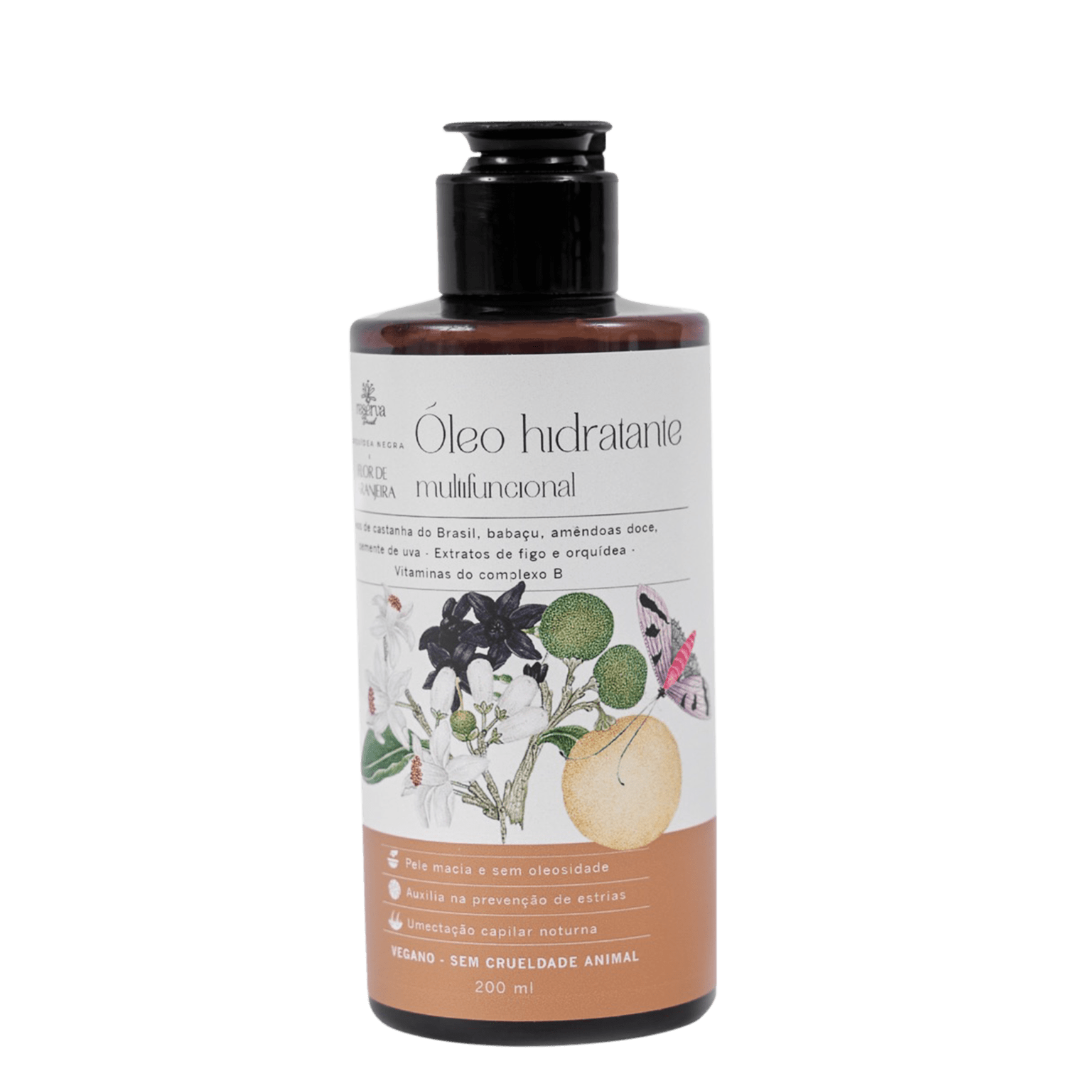 Reserva Brasil Orquídea Negra e Flor de Laranjeira - Óleo de Banho 200ml