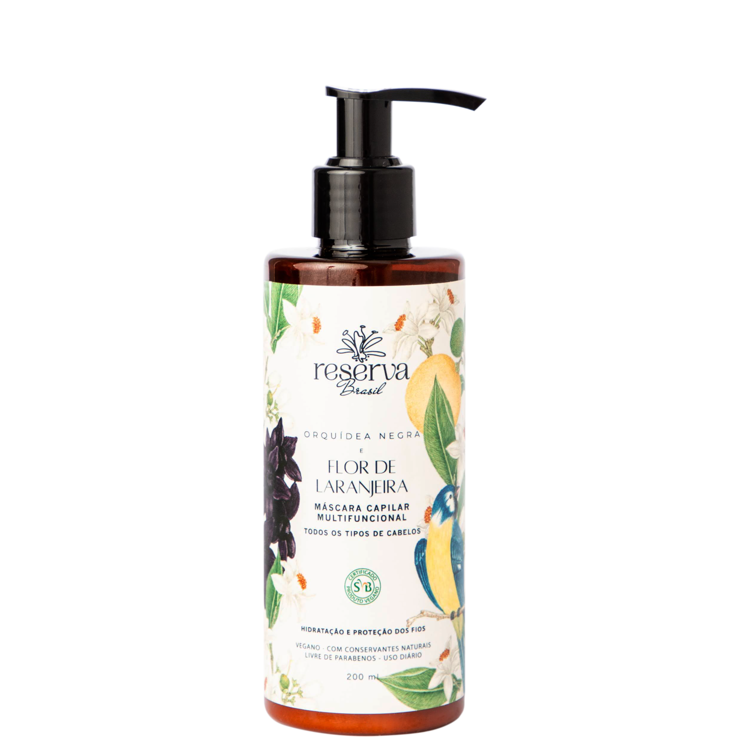 Reserva Brasil Orquídea Negra e Flor de Laranjeira - Máscara Capilar Multifuncional 200ml