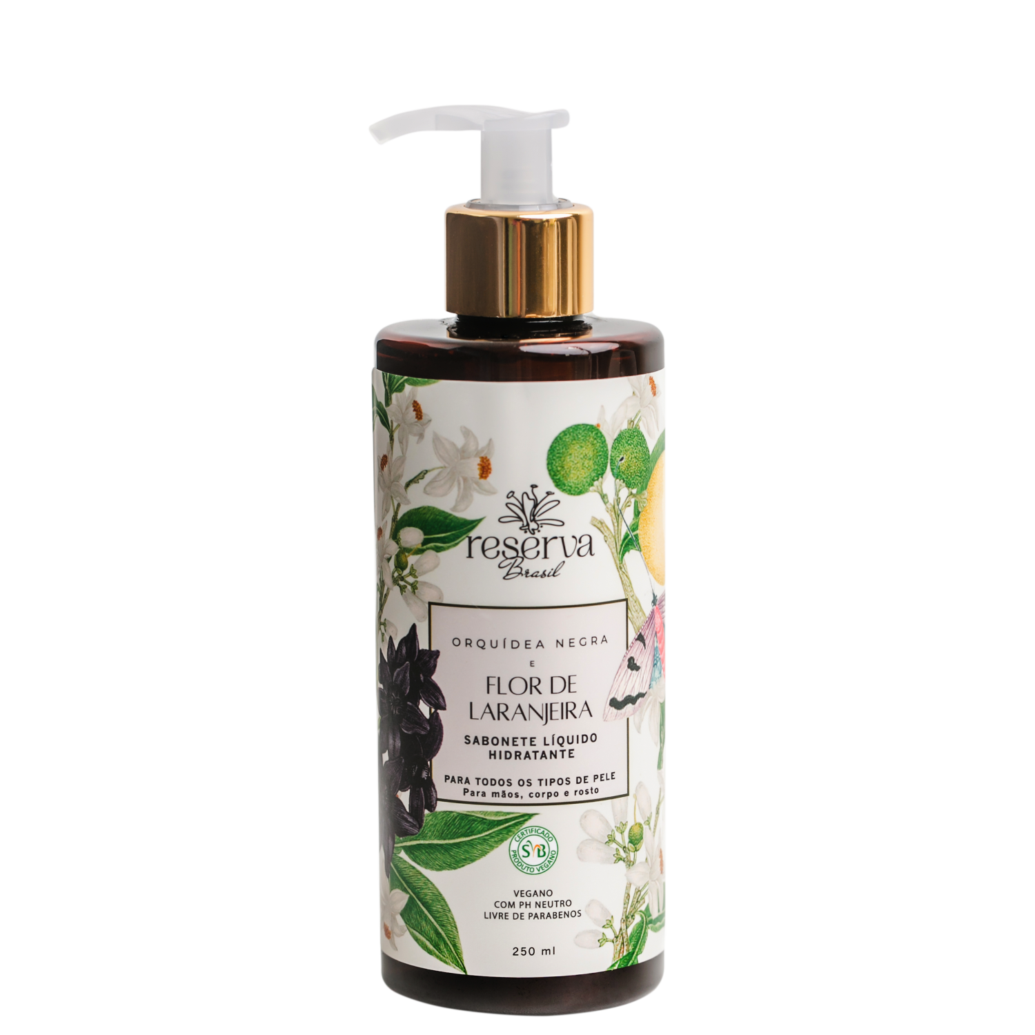 Reserva Brasil Orquídea Negra e Flor de Laranjeira - Sabonete Líquido Hidratante 250ml