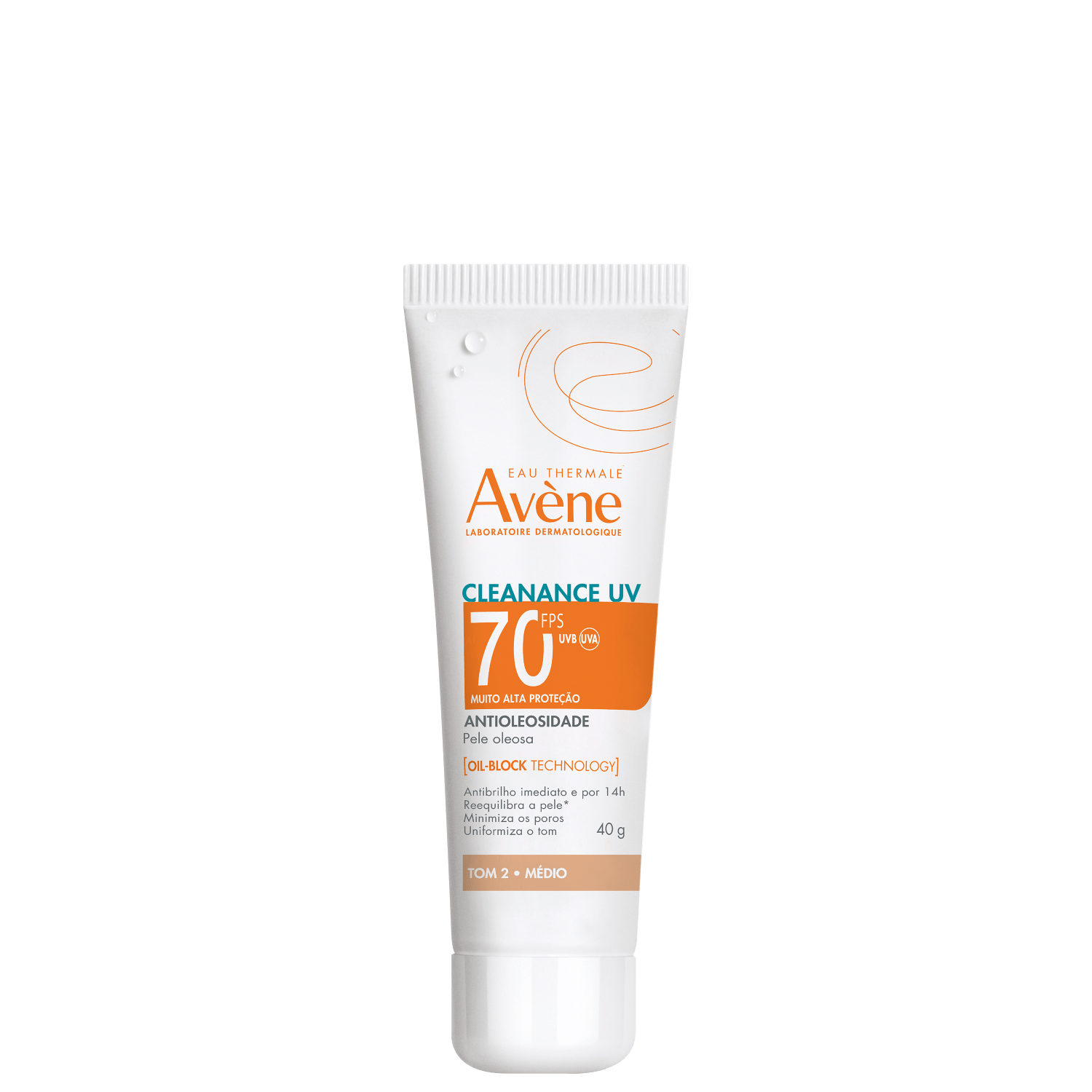 Avène Cleanance UV FPS70 Tom 2 Médio - Protetor Solar Facial 40g