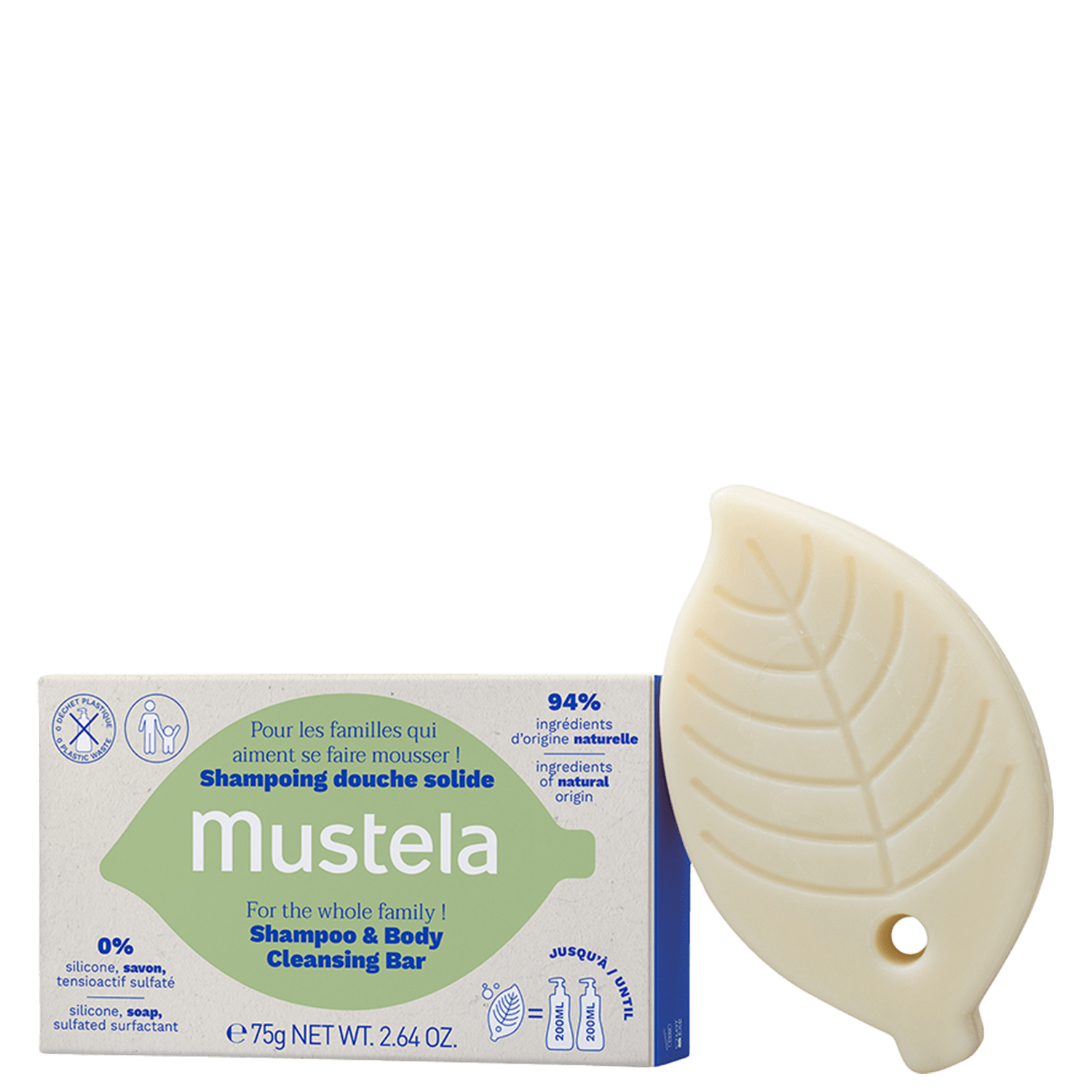 Mustela Corpo e Cabelo - Shampoo Sólido 75g