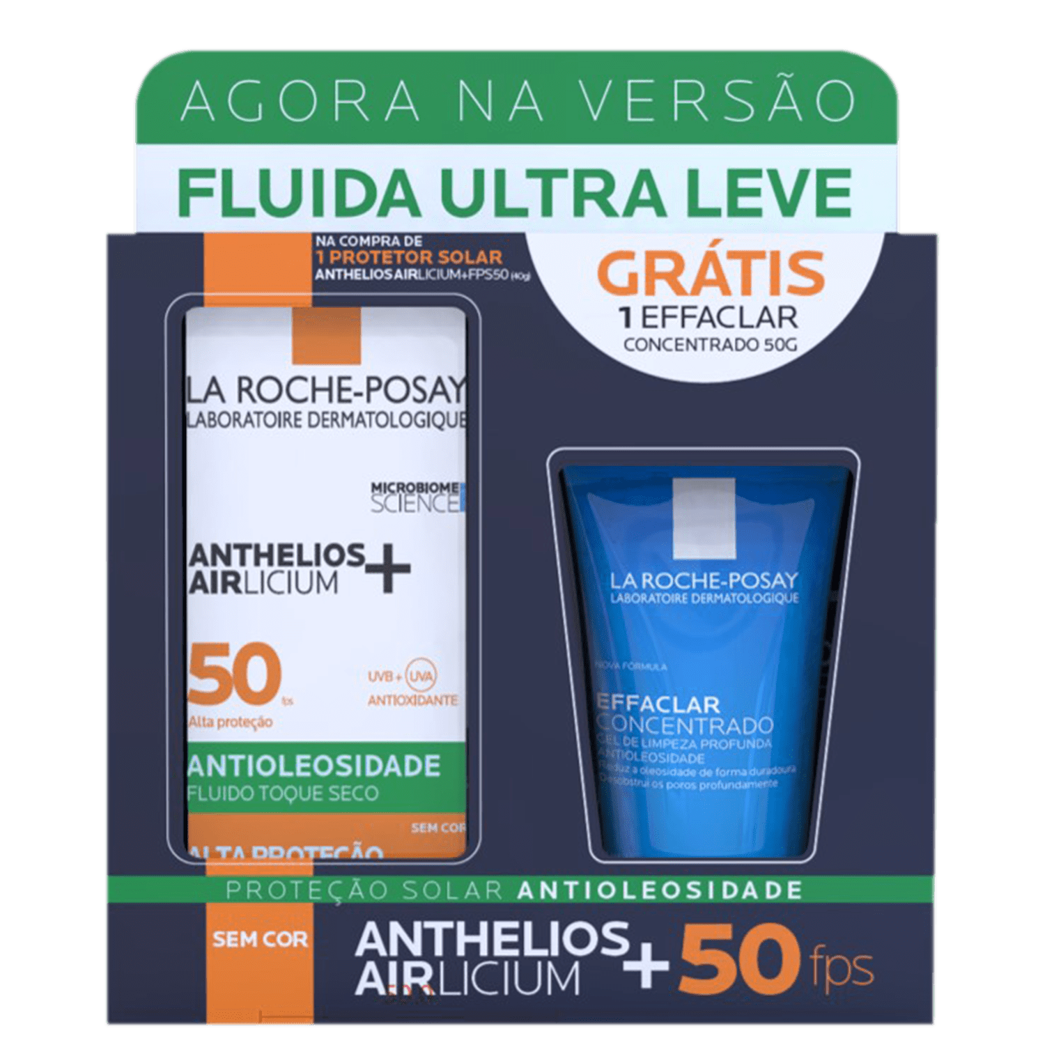 Kit La Roche-Posay Anthelios Airlicium FPS50 & Effaclar Gel Concentrado (2 Produtos)