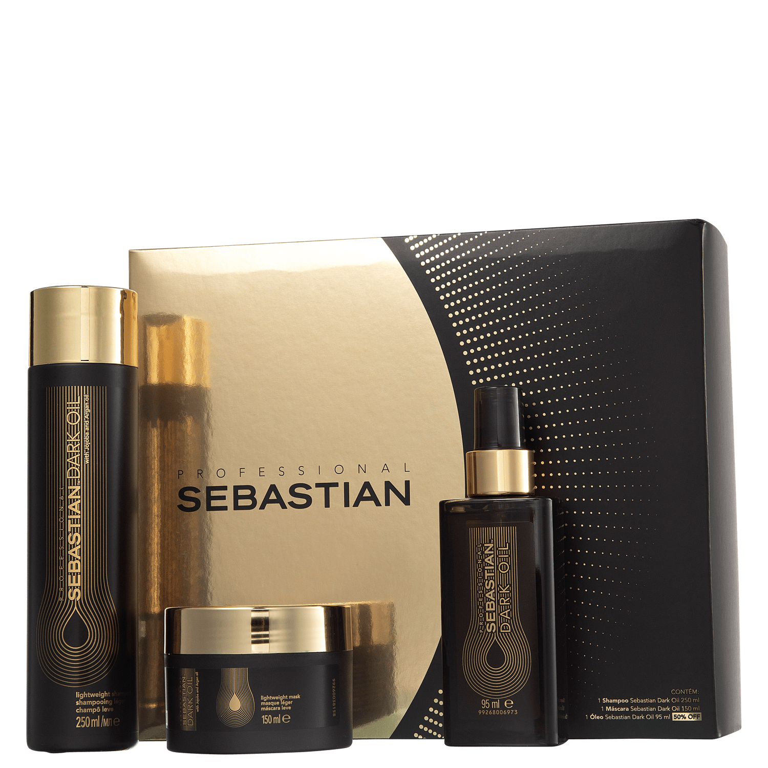 Kit Sebastian Professional Dark Oil Triplo Cuidado (3 Produtos)