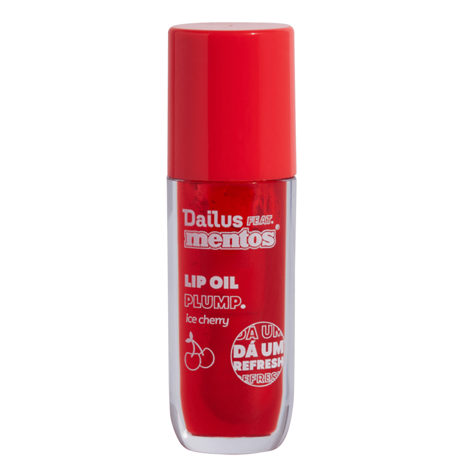 Dailus Feat Mentos Lip Oil Plump Ice Cherry - Brilho Labial 4ml