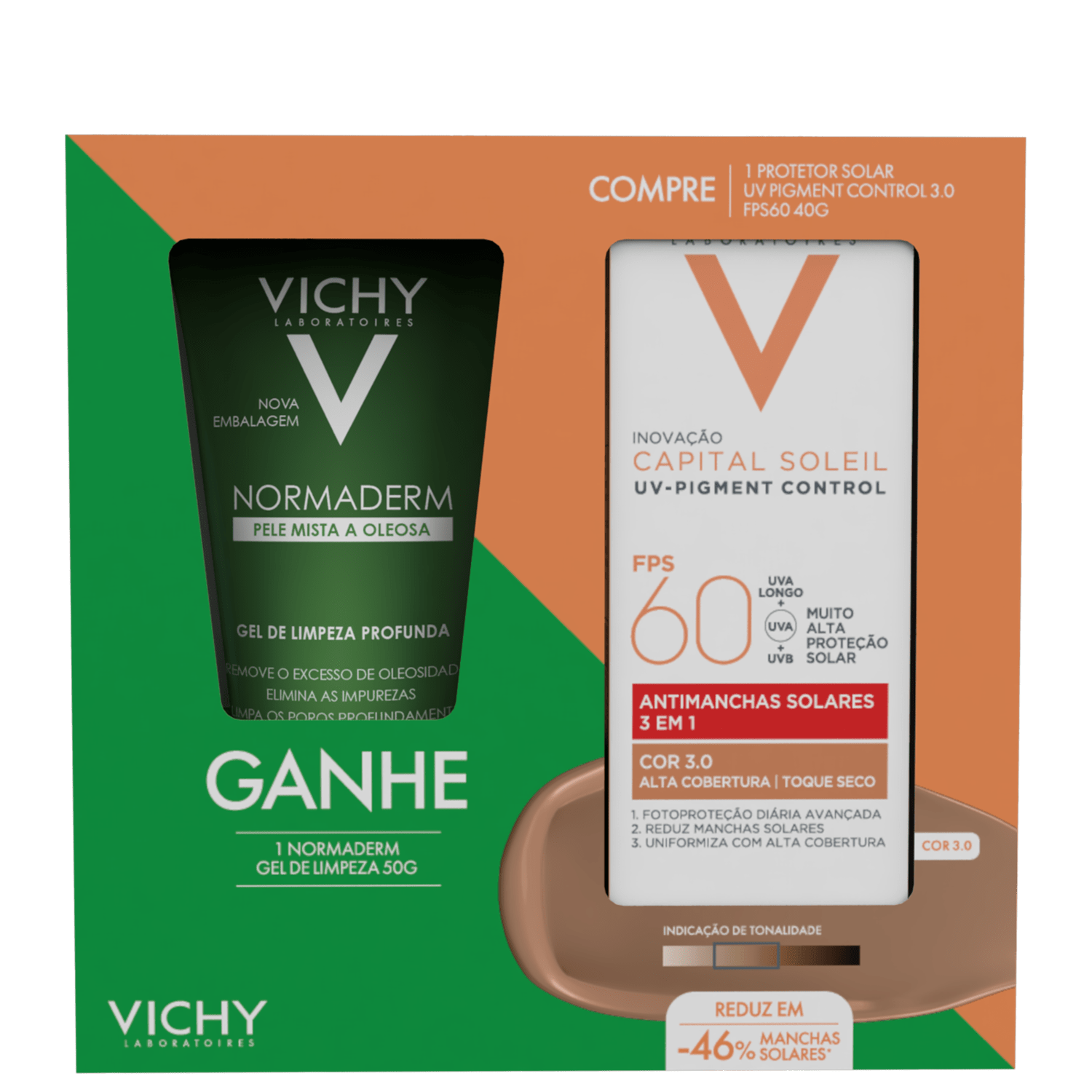 Kit Vichy Normaderm + Capital Soleil 3.0 (2 Produtos)