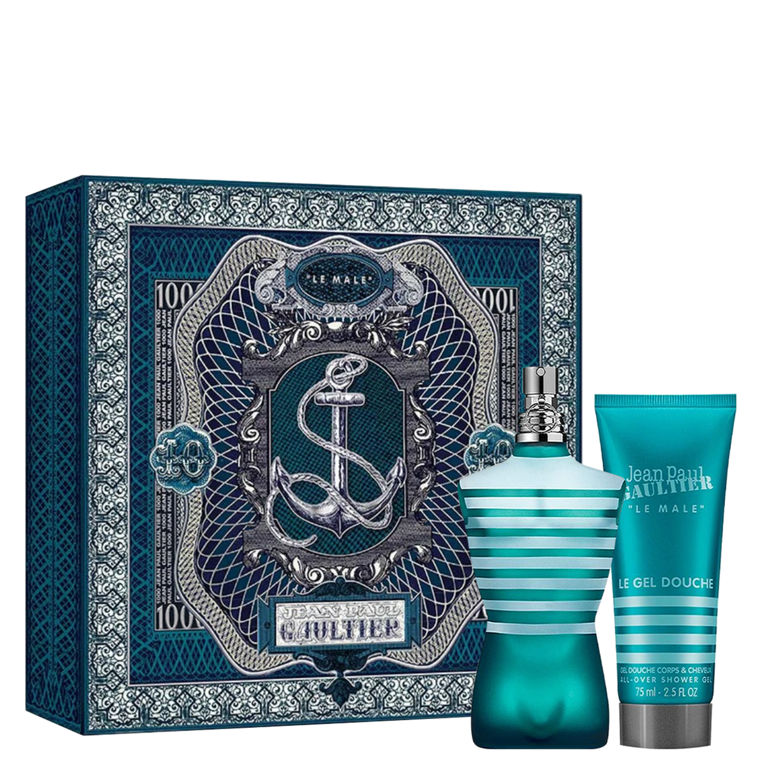 Conjunto Le Male Jean Paul Gaultier Masculino - Eau de Toilette 75ml + Shower Gel 75ml