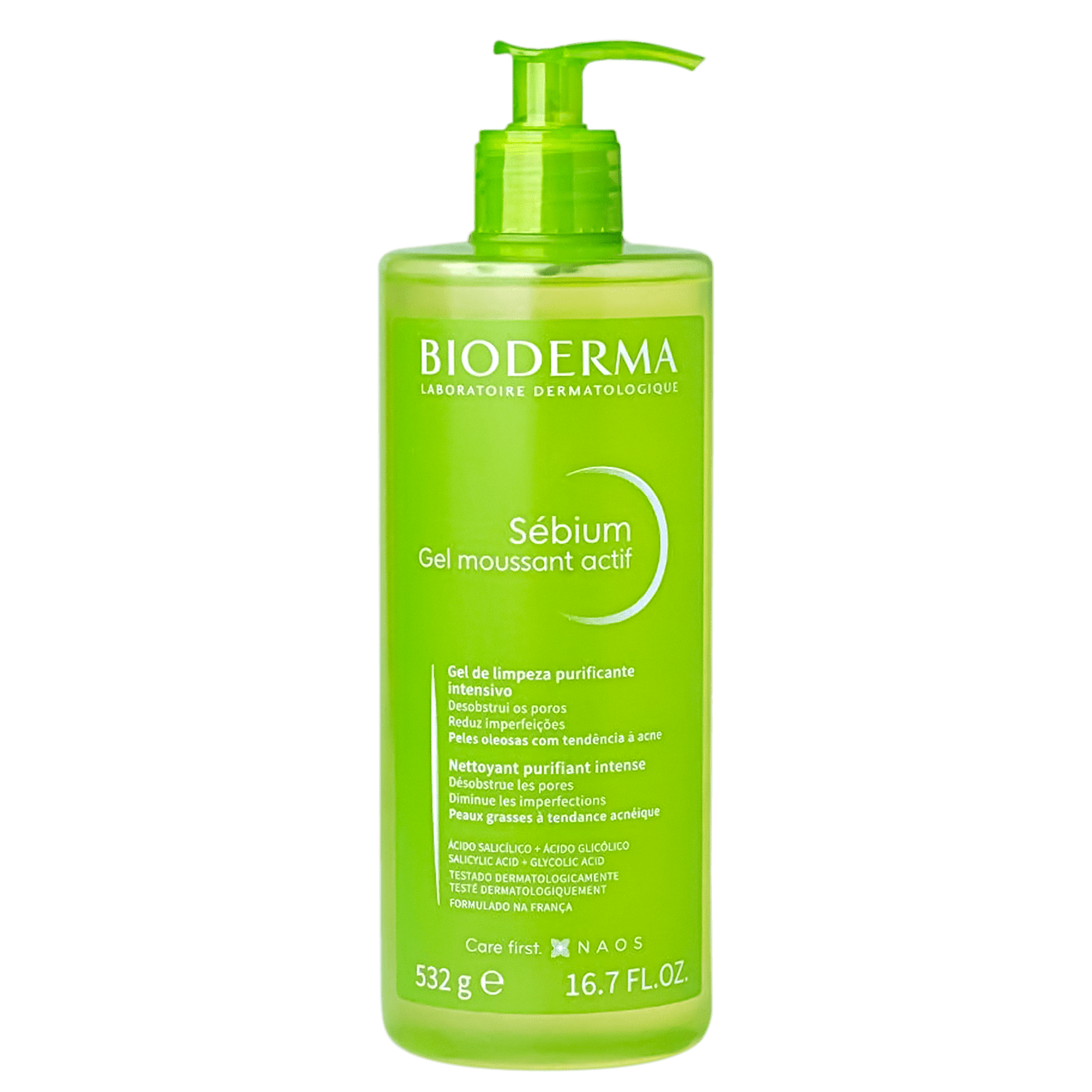 Bioderma Sébium Gel Moussant Actif - Gel de Limpeza Facial 500ml
