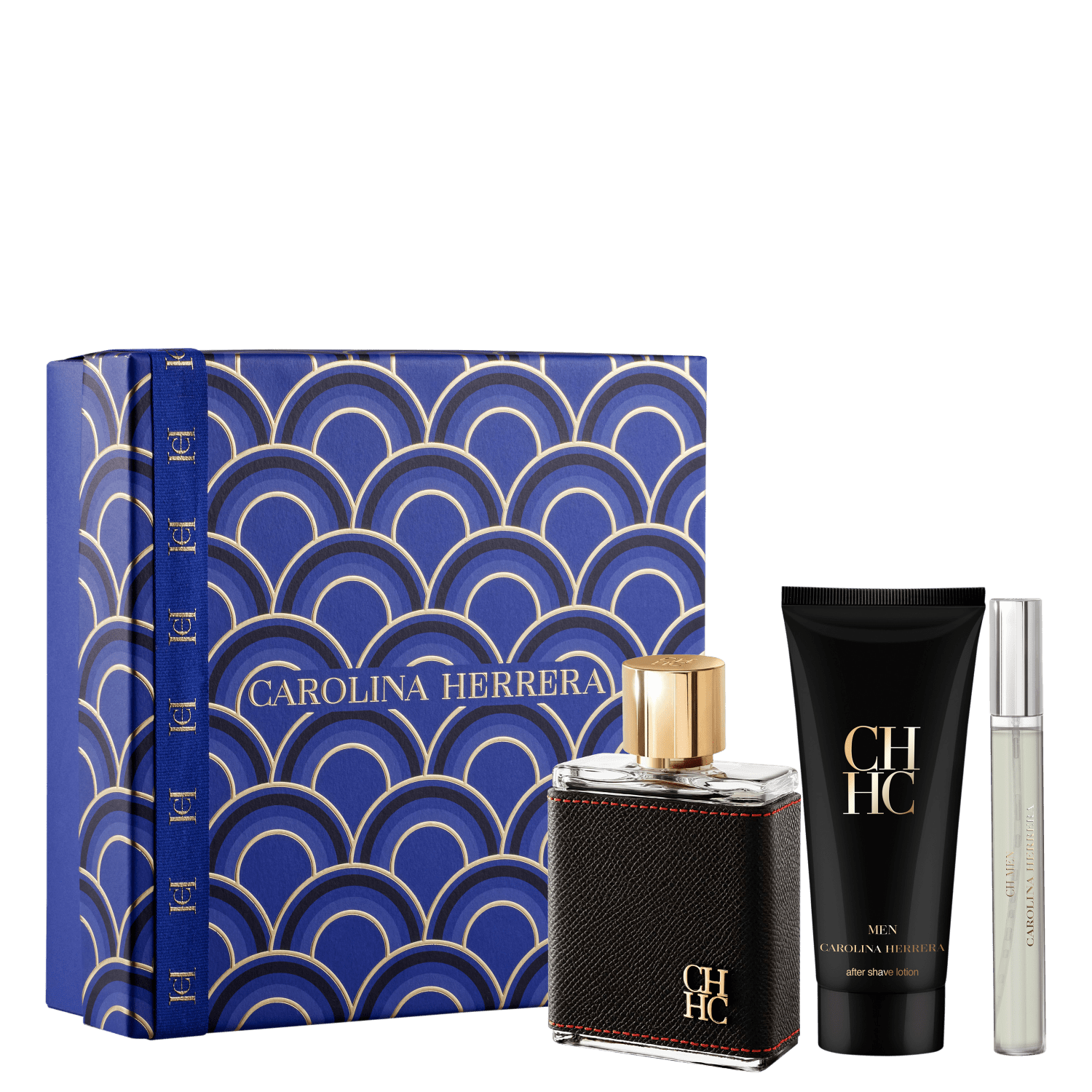 Conjunto CH Men Carolina Herrera Masculino - Perfume Eau de Toilette 100ml + Bálsamo Pós-Barba 100ml + Travel Size 10ml