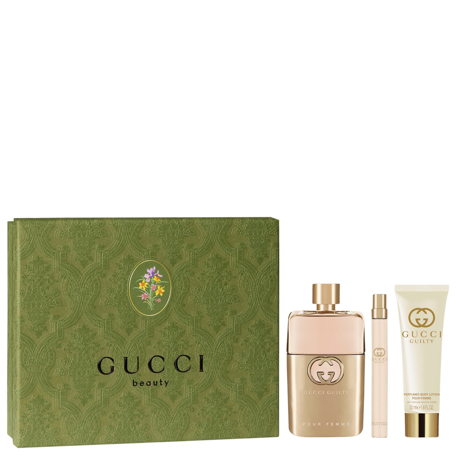 Conjunto Guilty Gucci Pour Femme - Eau de Parfum 90ml + Eau de Parfum 10ml + Loção Corporal 50ml