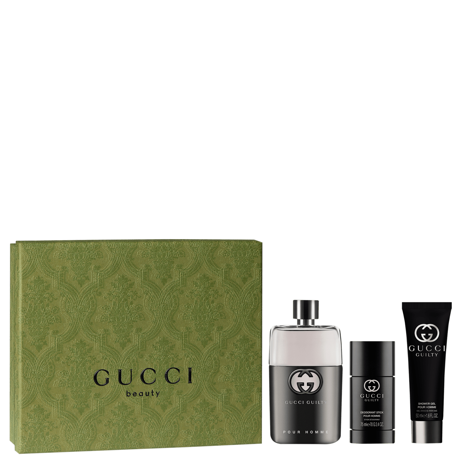 Conjunto Guilty Gucci Pour Homme - Eau de Toilette 90ml + Shower Gel 50ml + Desodorante 75ml